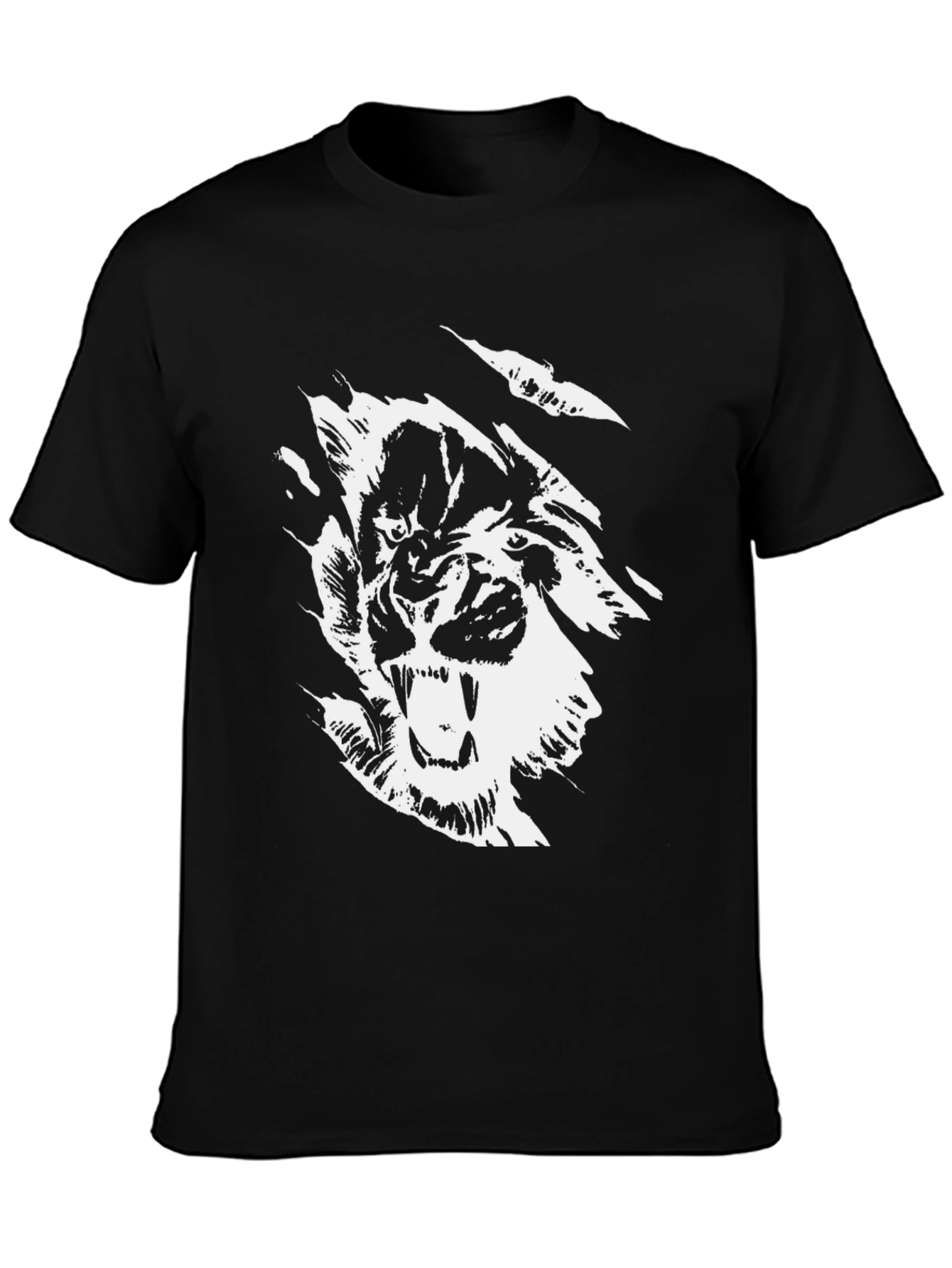 Black Graphic Tee - Roaring Tiger Design