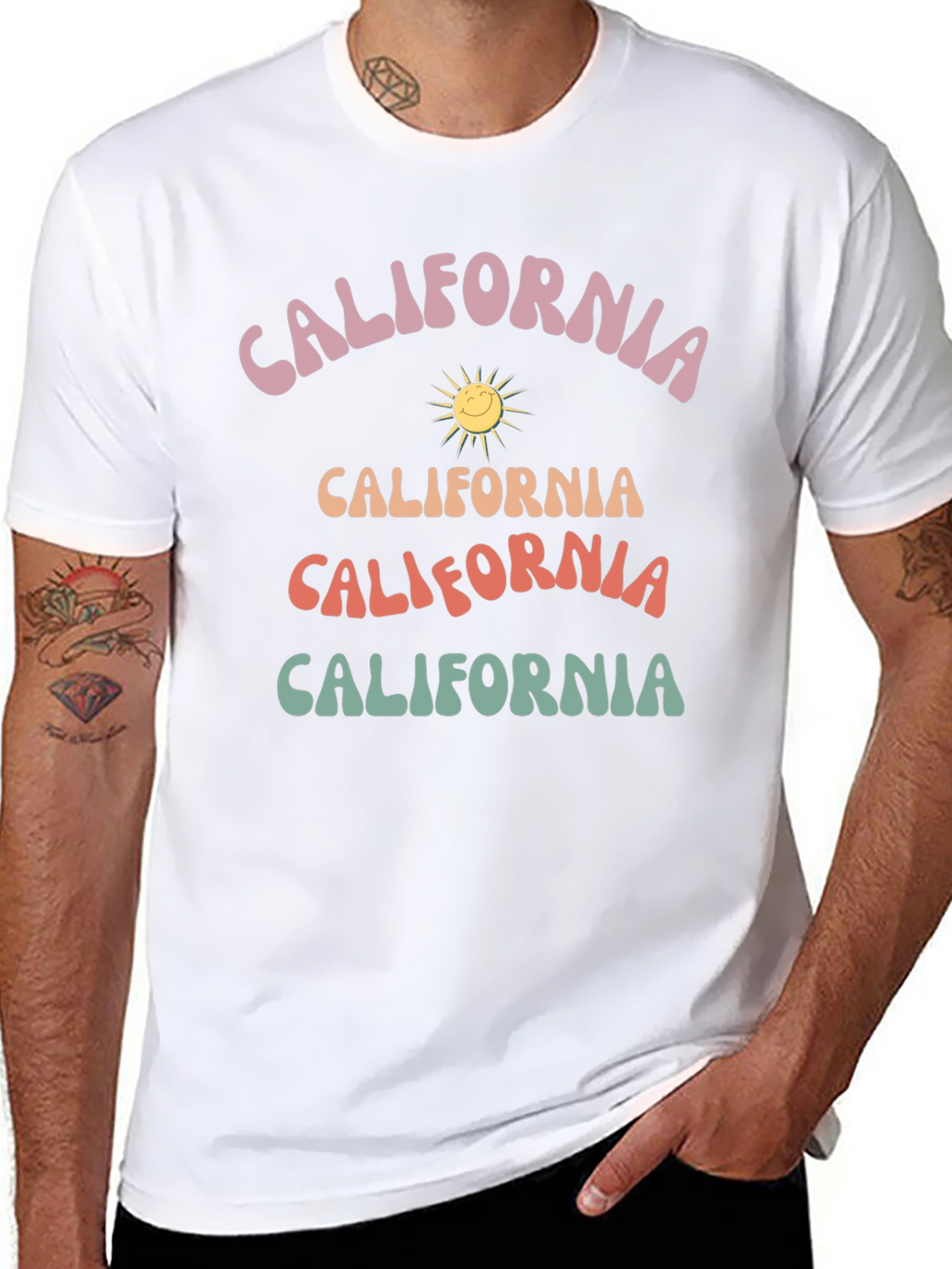 Retro California Graphic Tee - Black