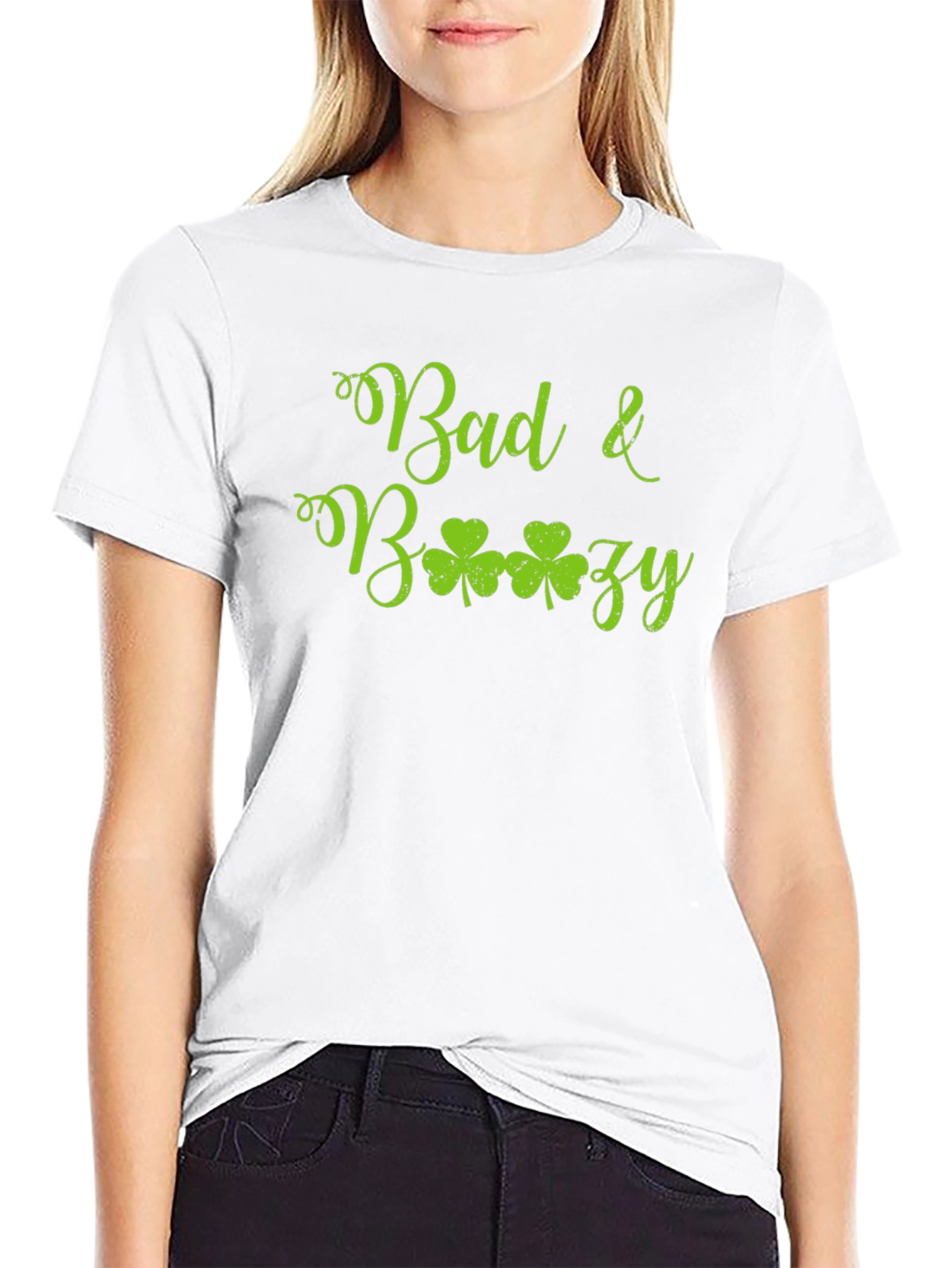Bad & Boozy Shamrock Graphic T-Shirt
