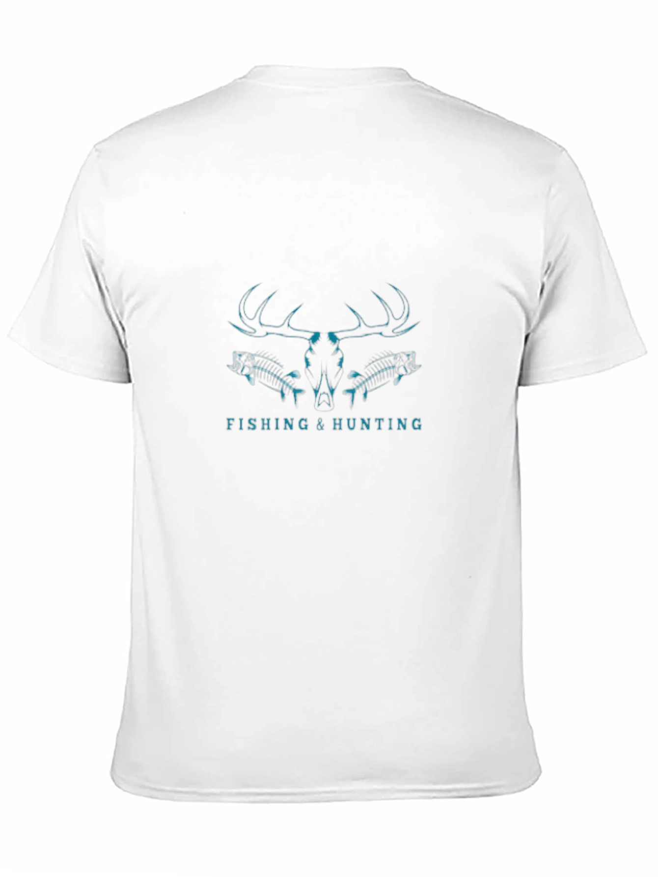 Fishing & Hunting Graphic T-Shirt - Black