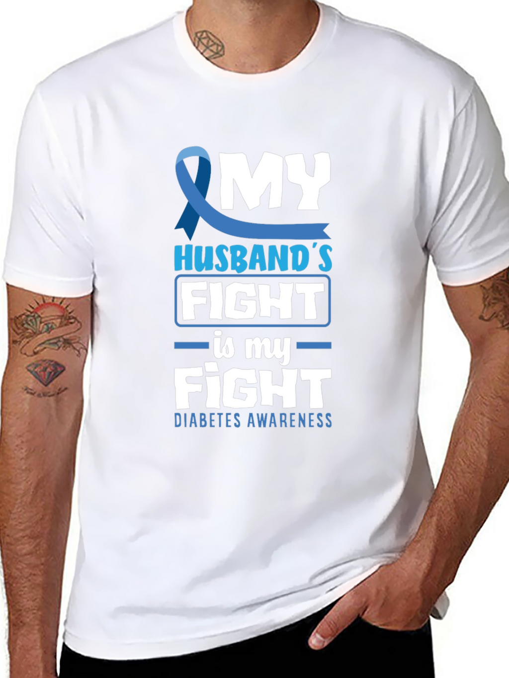 Diabetes Awareness T-Shirt - My Husbands Fight
