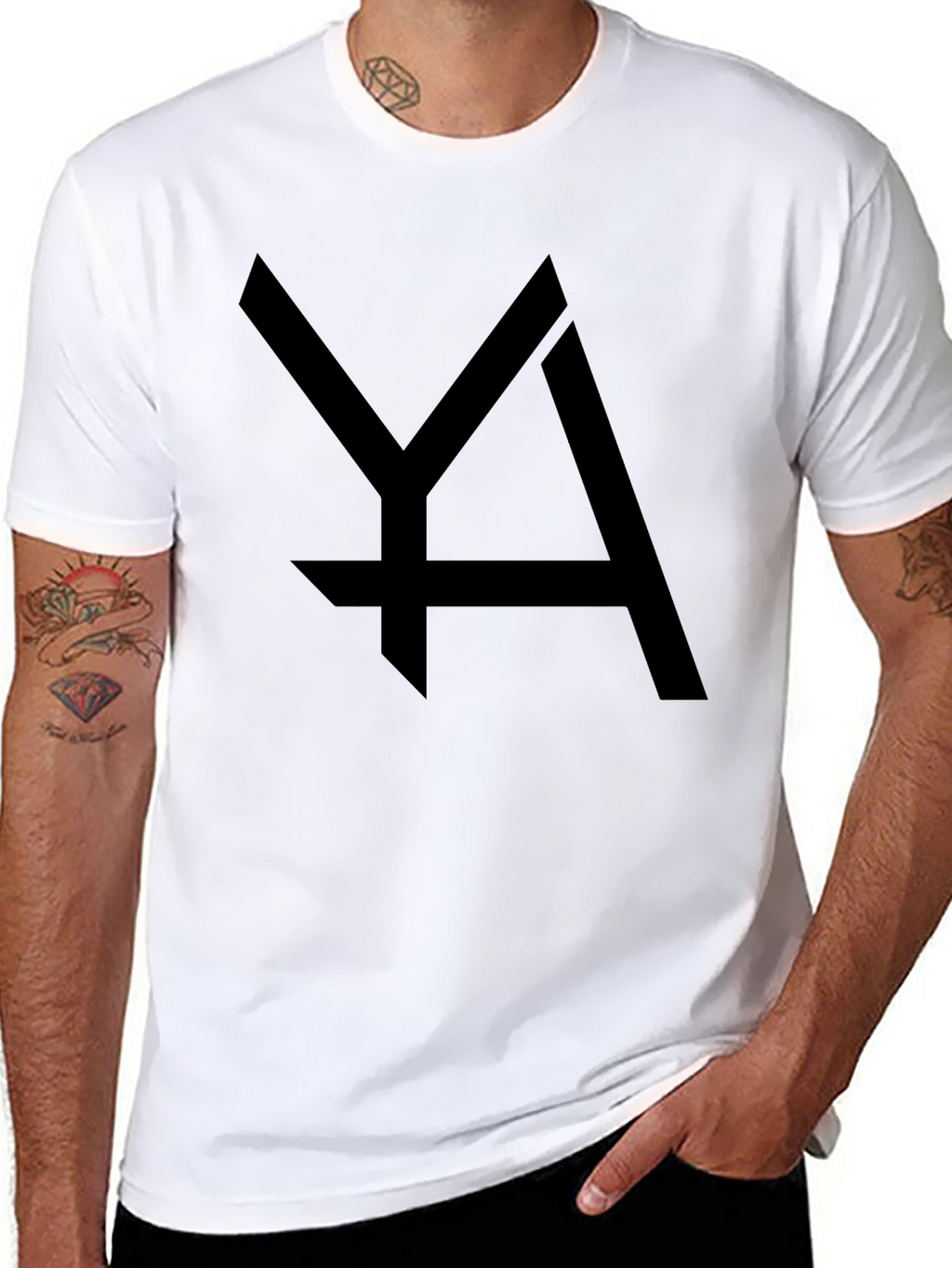 Minimalist YA Graphic Black T-Shirt