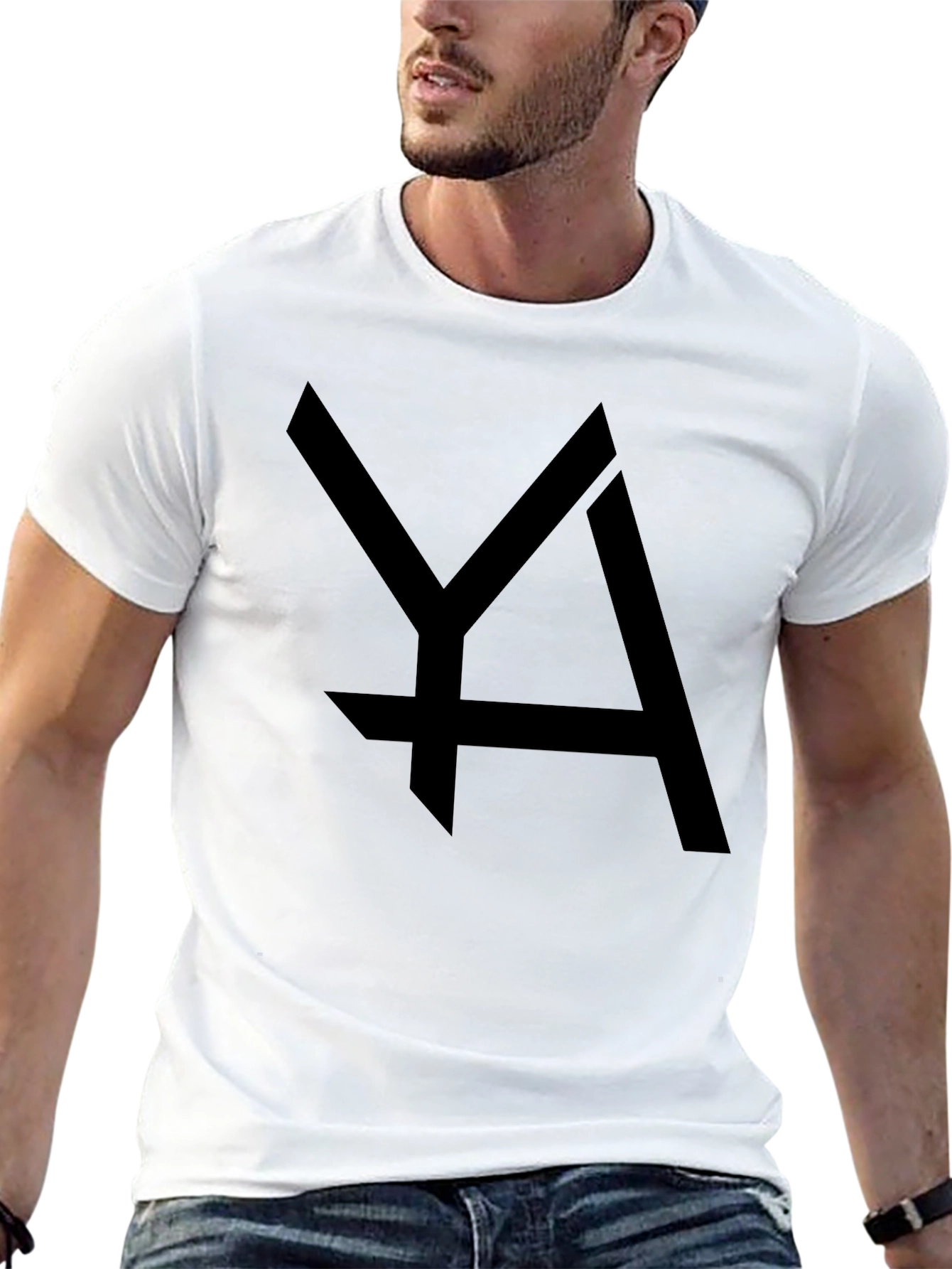 Minimalist YA Graphic Black T-Shirt