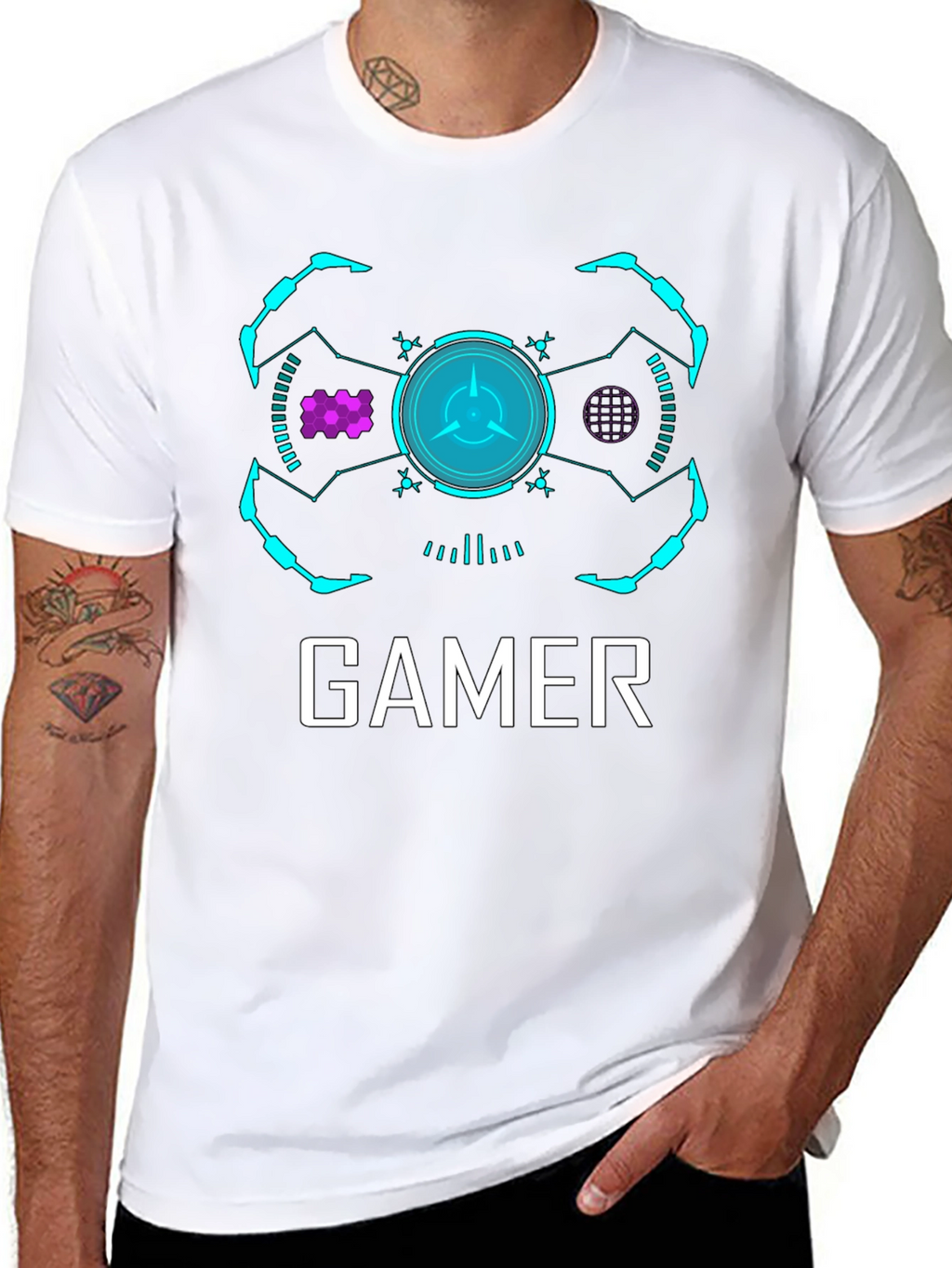 Gamer Graphic T-Shirt - Modern Black Tee