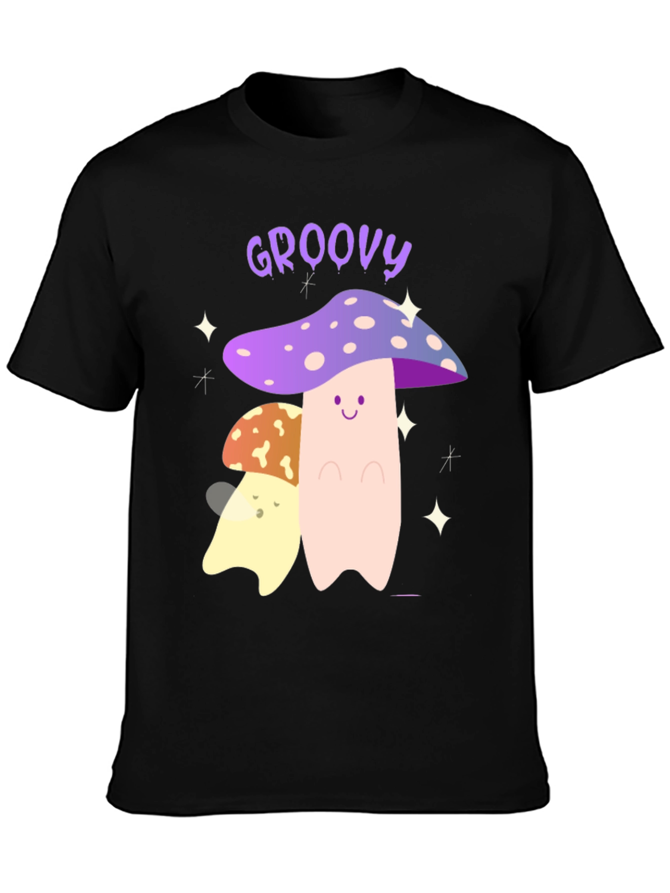 Groovy Mushroom Graphic Tee - Funky T-Shirt