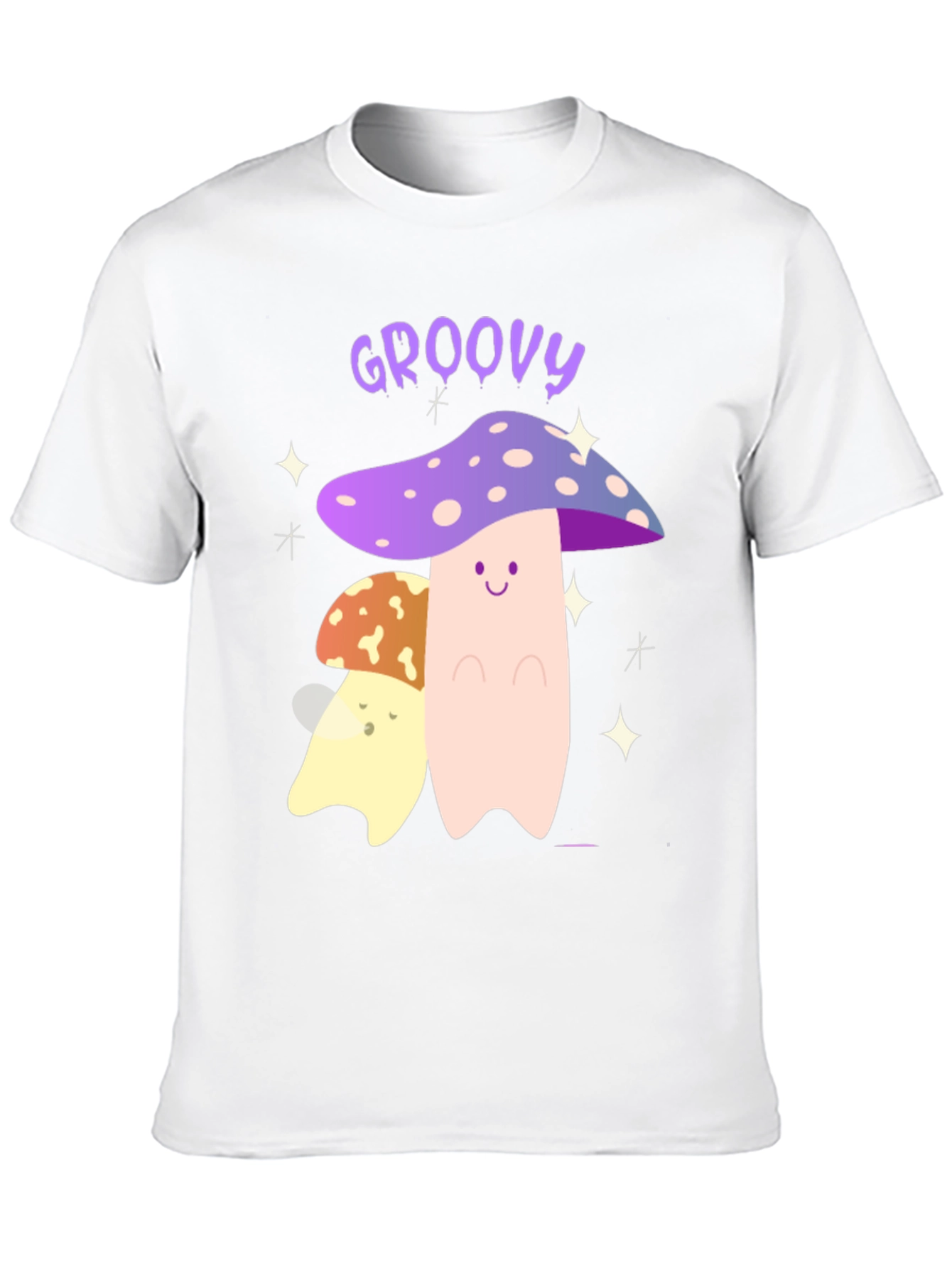 Groovy Mushroom Graphic Tee - Funky T-Shirt