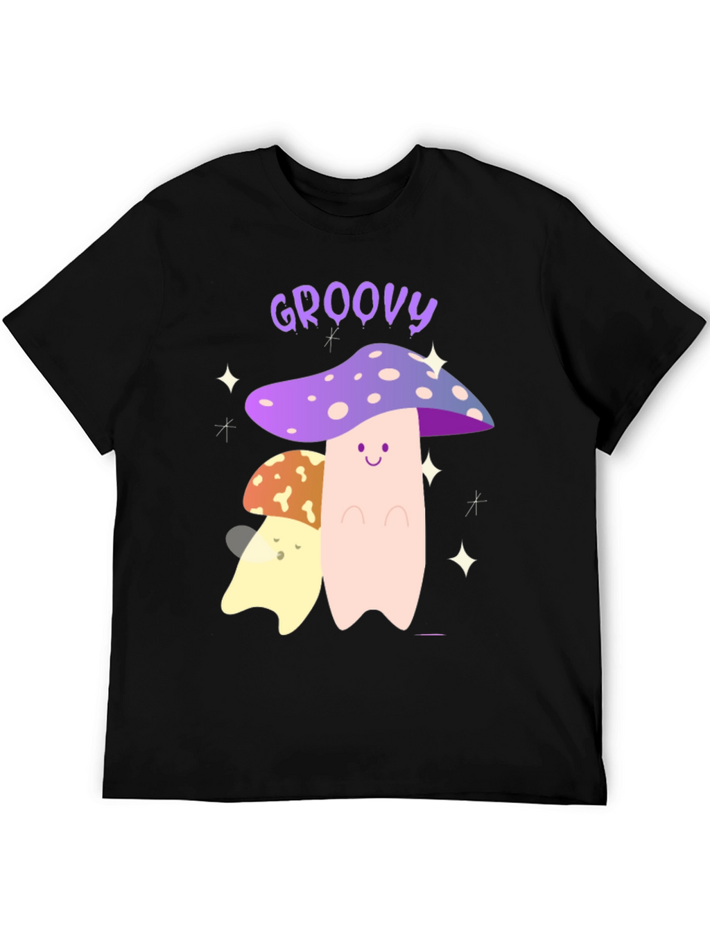 Groovy Mushroom Graphic Tee - Funky T-Shirt
