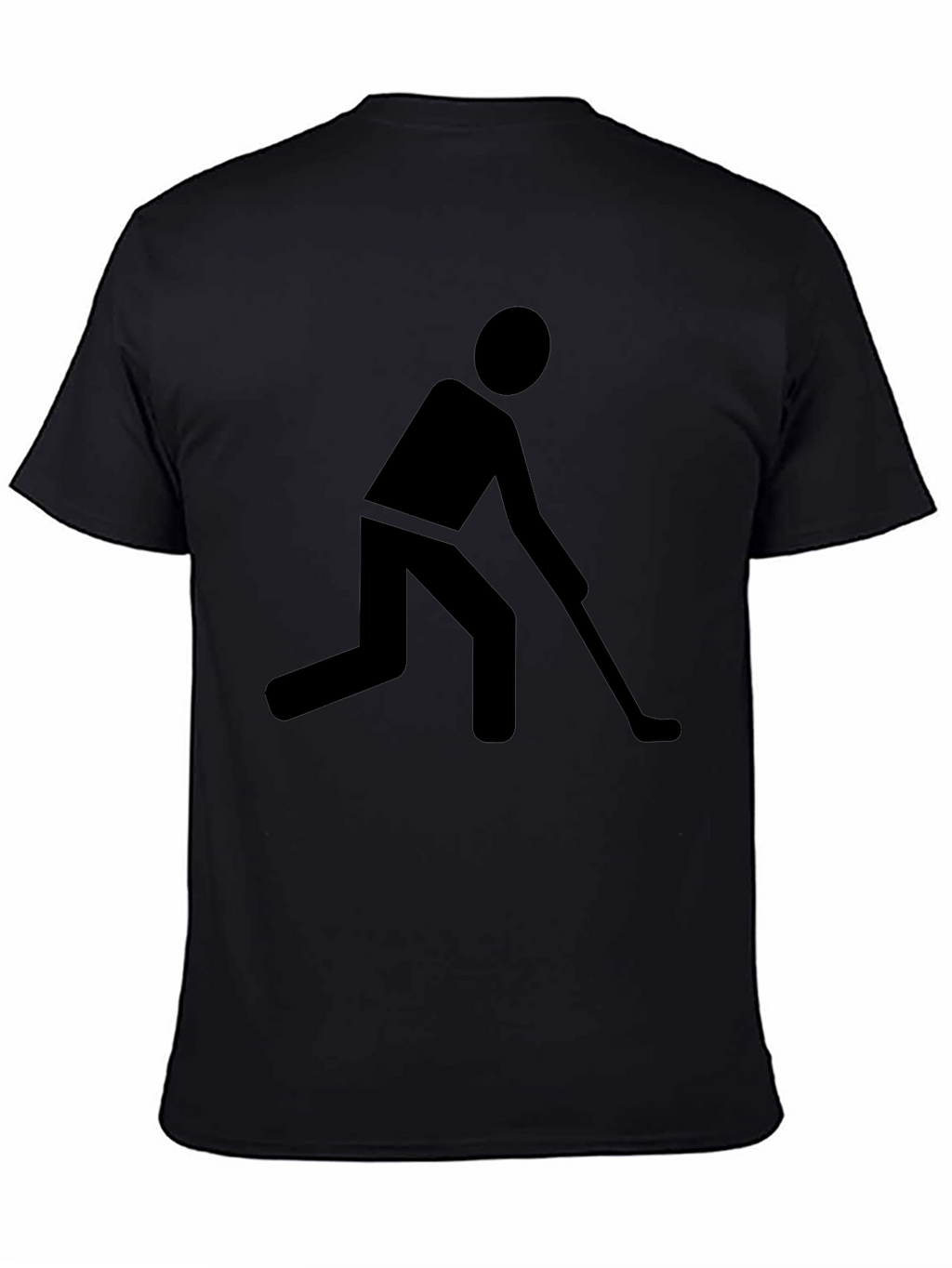 Hockey Player Graphic Black T-Shirt
