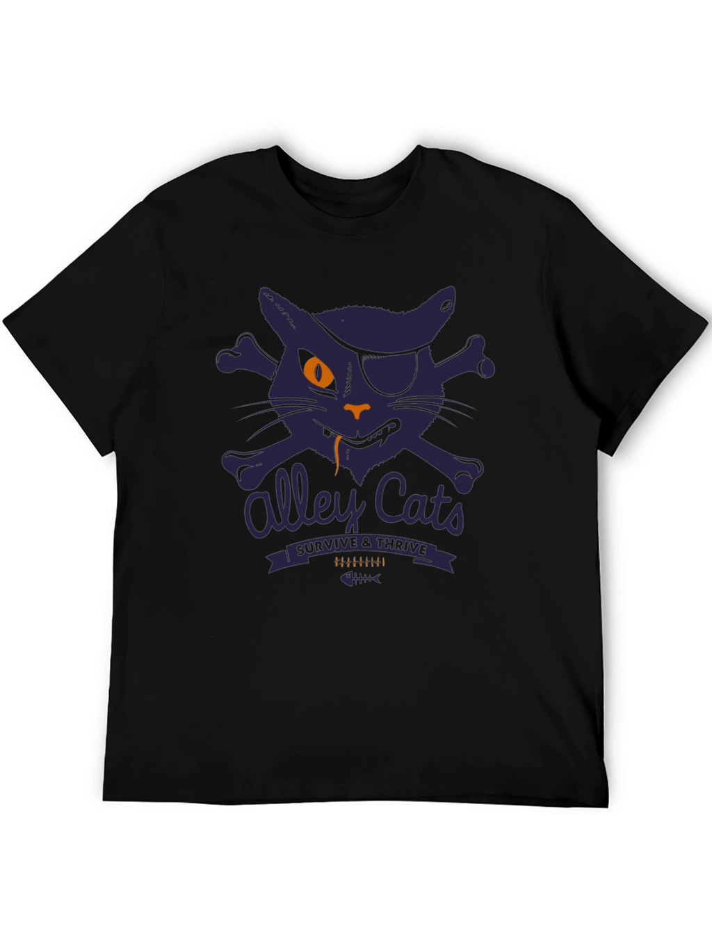 Alley Cats Survive & Thrive T-Shirt - Pirate Cat