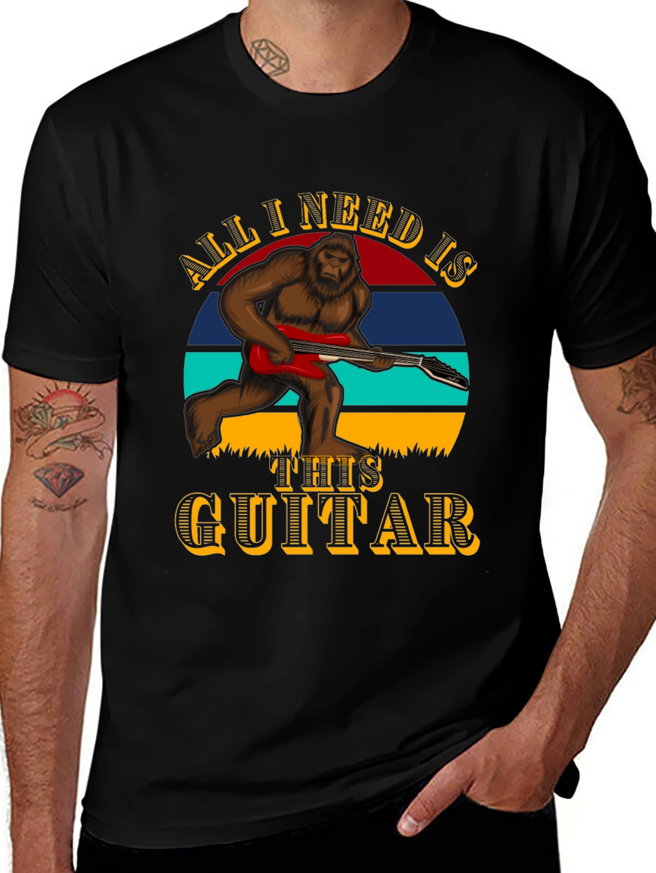 All I Need is This Guitar T-Shirt - Bigfoot Tee