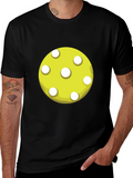 Pickleball Ball Graphic T-Shirt - Black Cotton Tee