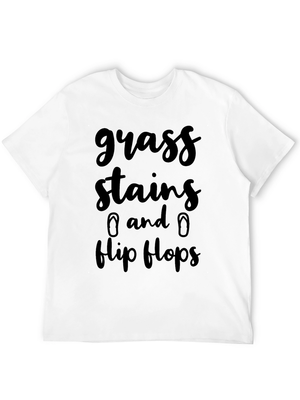 Grass Stains & Flip Flops Black T-Shirt