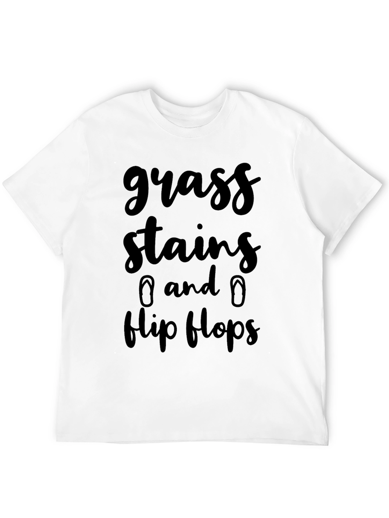 Grass Stains & Flip Flops Black T-Shirt