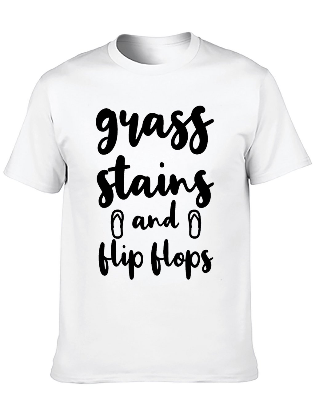 Grass Stains & Flip Flops Black T-Shirt