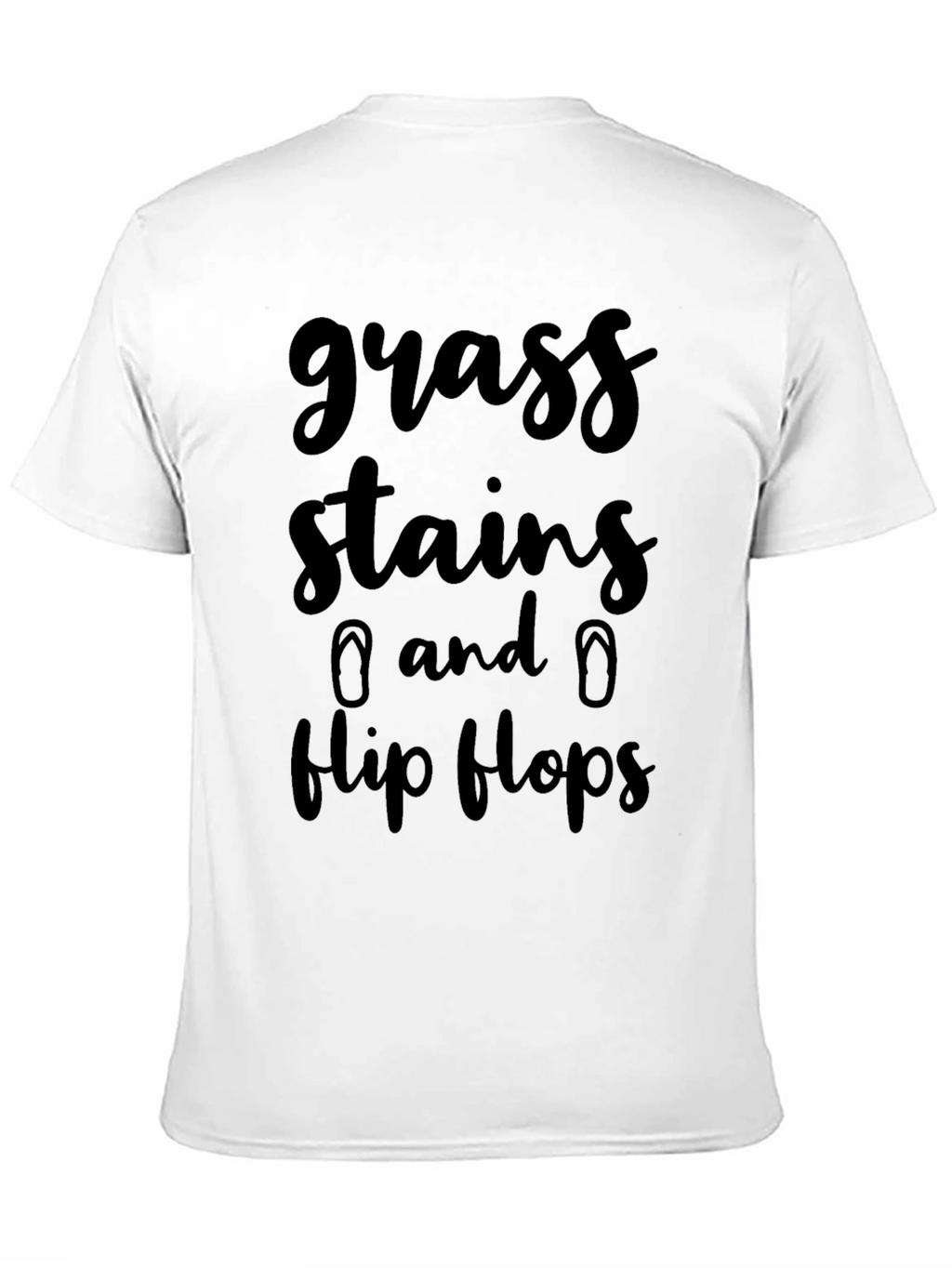 Grass Stains & Flip Flops Black T-Shirt