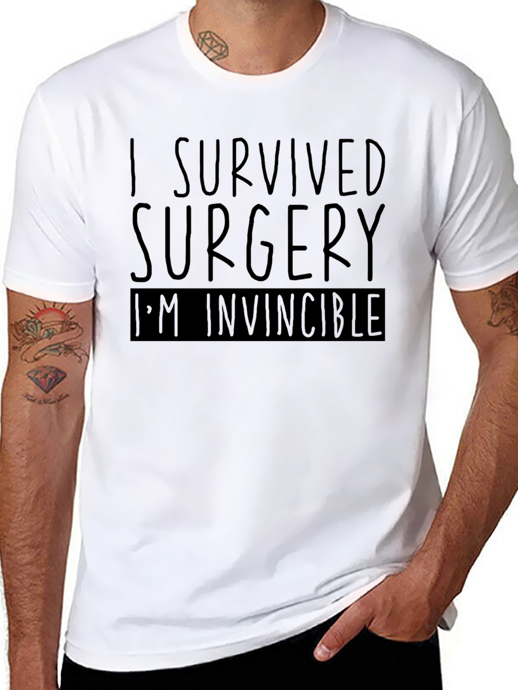 Surgery Survivor T-Shirt - Im Invincible Tee