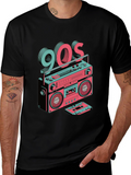 Retro 90s Boombox Graphic Tee