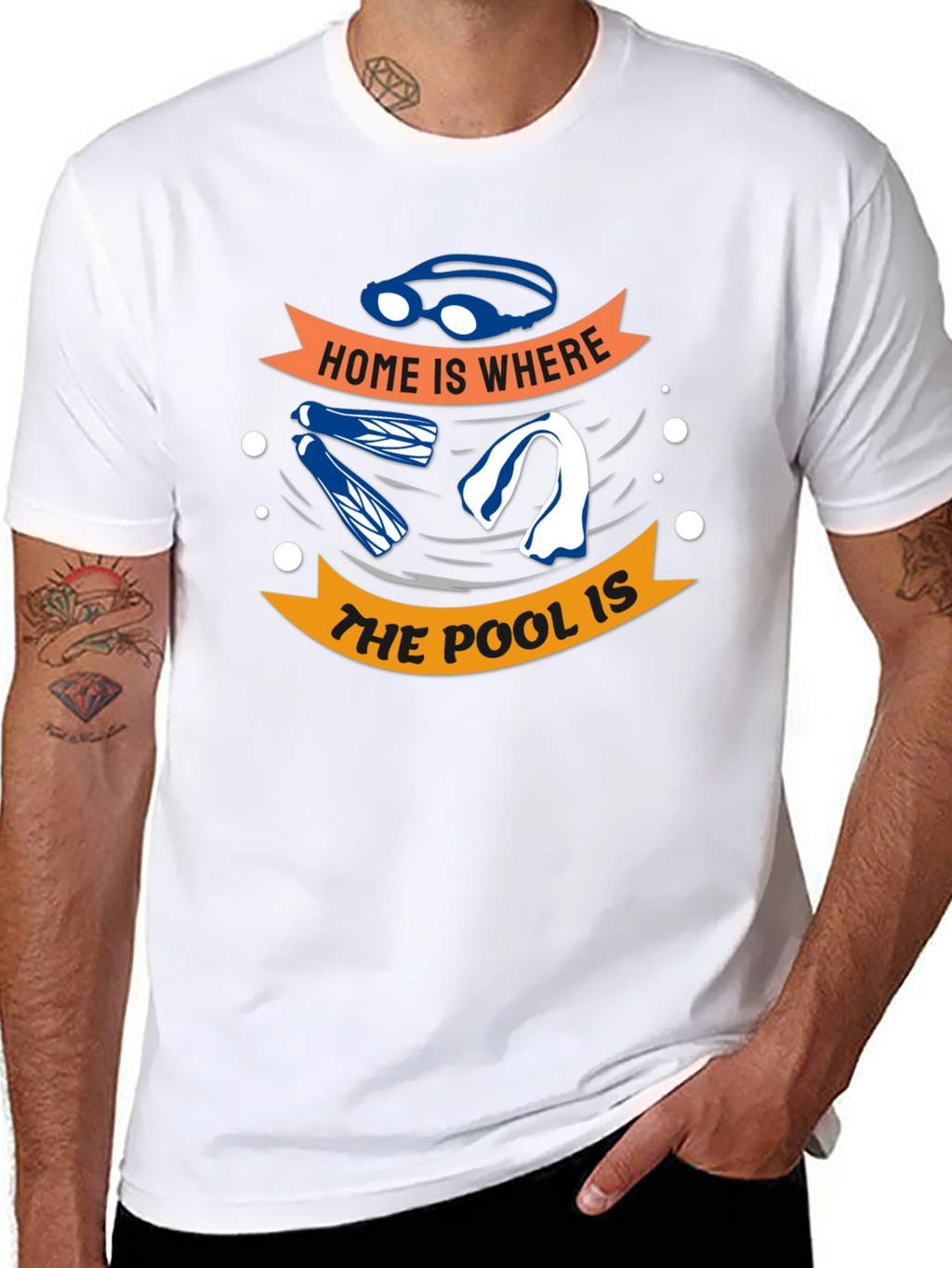 Home Is Where The Pool Is - Swimmers T-Shirt