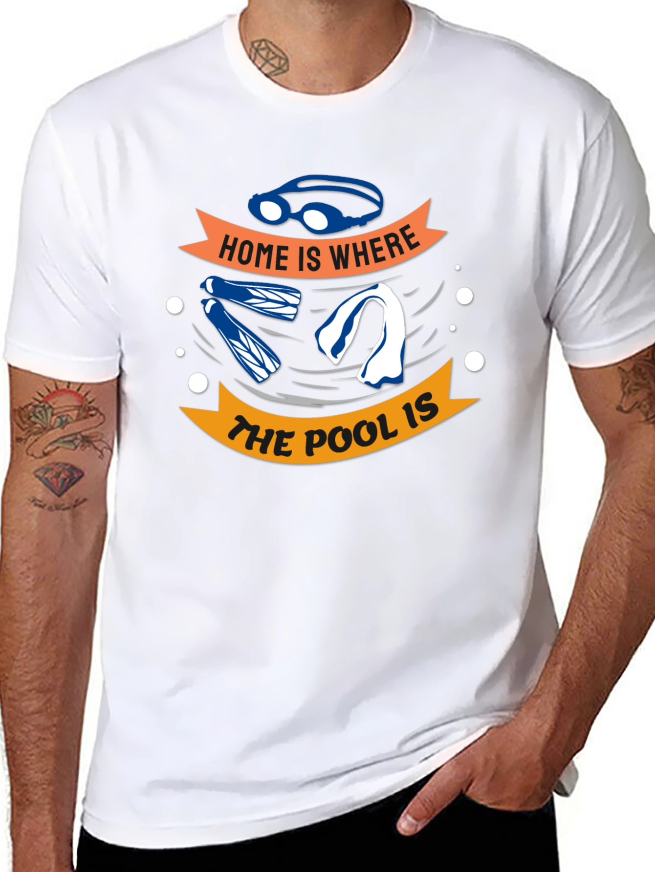 Home Is Where The Pool Is - Swimmers T-Shirt