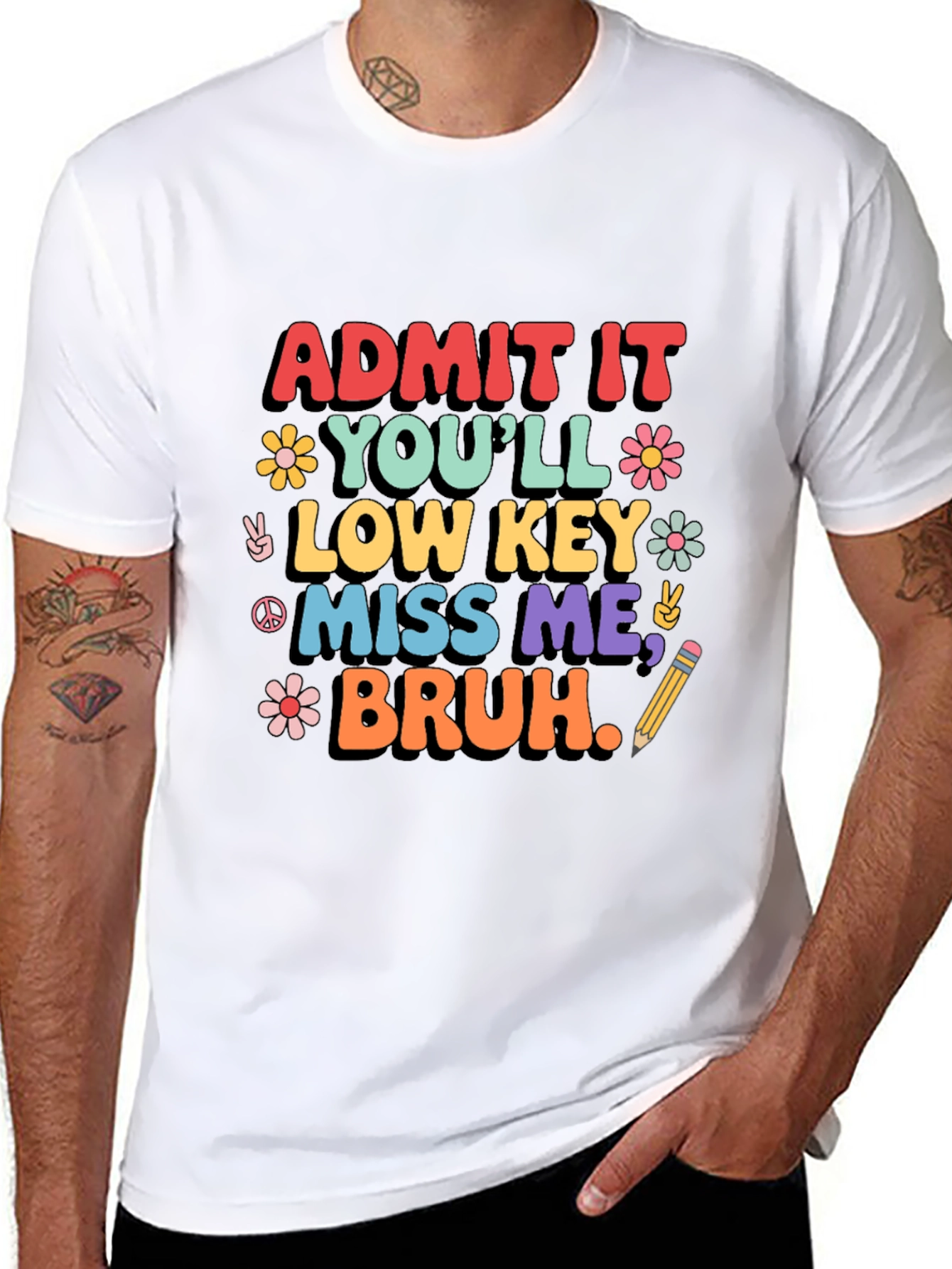Admit It Youll Low Key Miss Me Bruh T-Shirt
