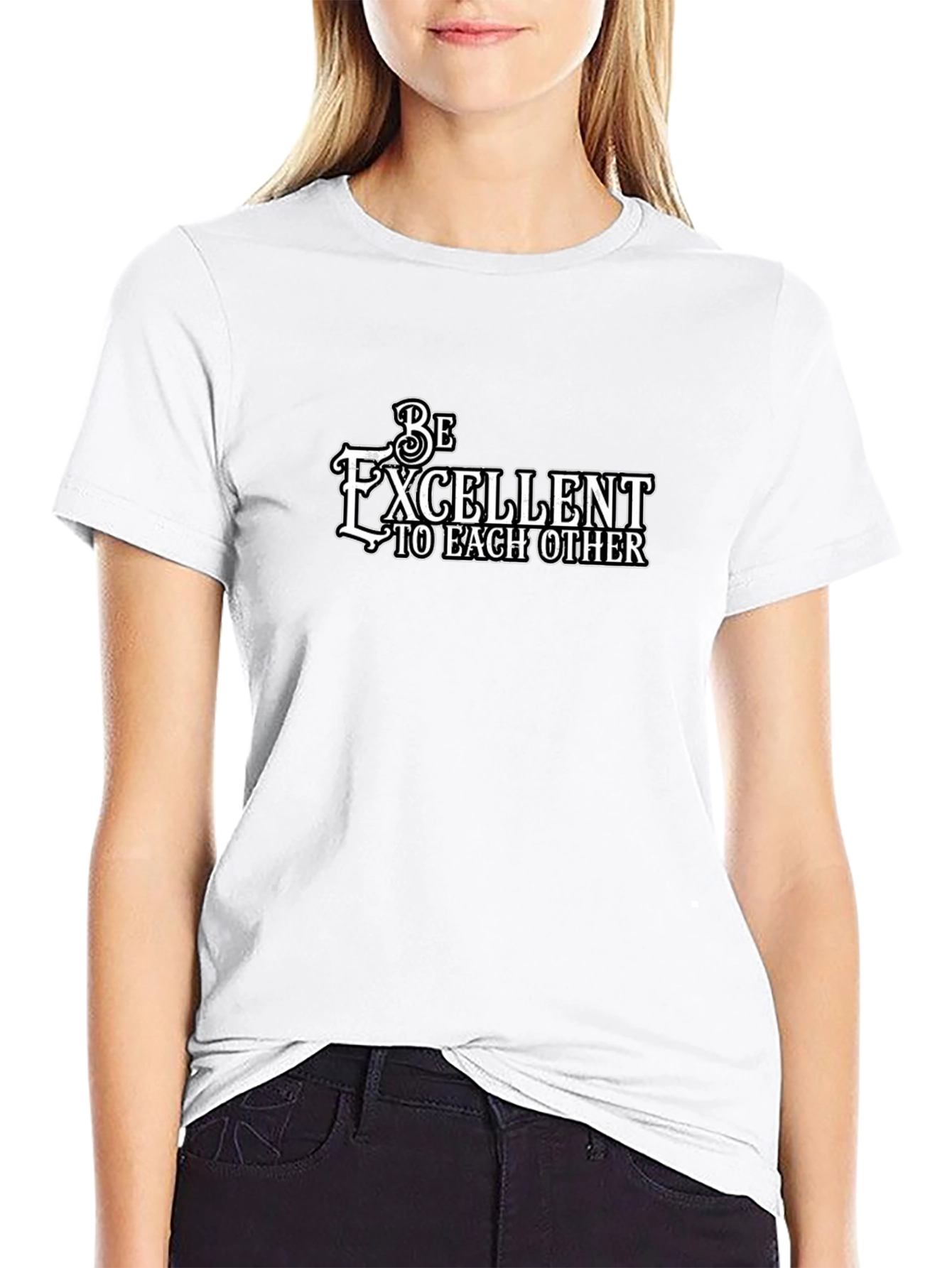 Be Excellent To Each Other Graphic Tee - Black