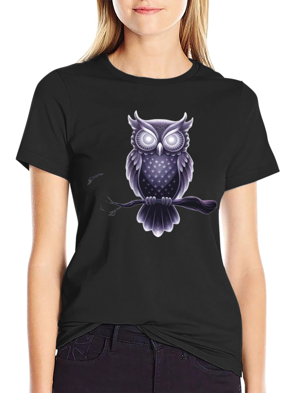 Owl Graphic Tee - Mens Black T-Shirt
