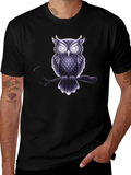Owl Graphic Tee - Mens Black T-Shirt