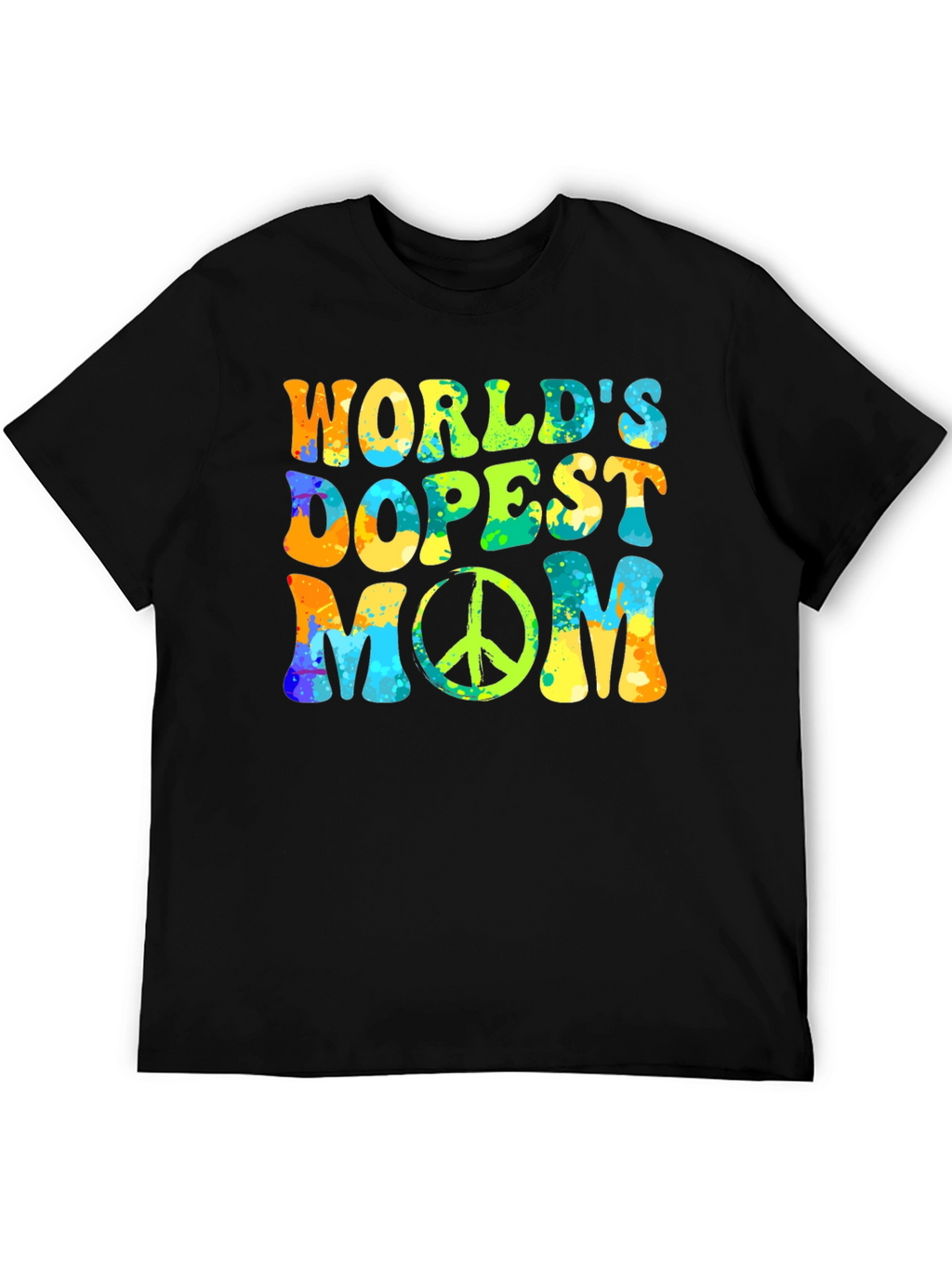 Worlds Dopest Mom T-Shirt: Retro Peace Sign Design