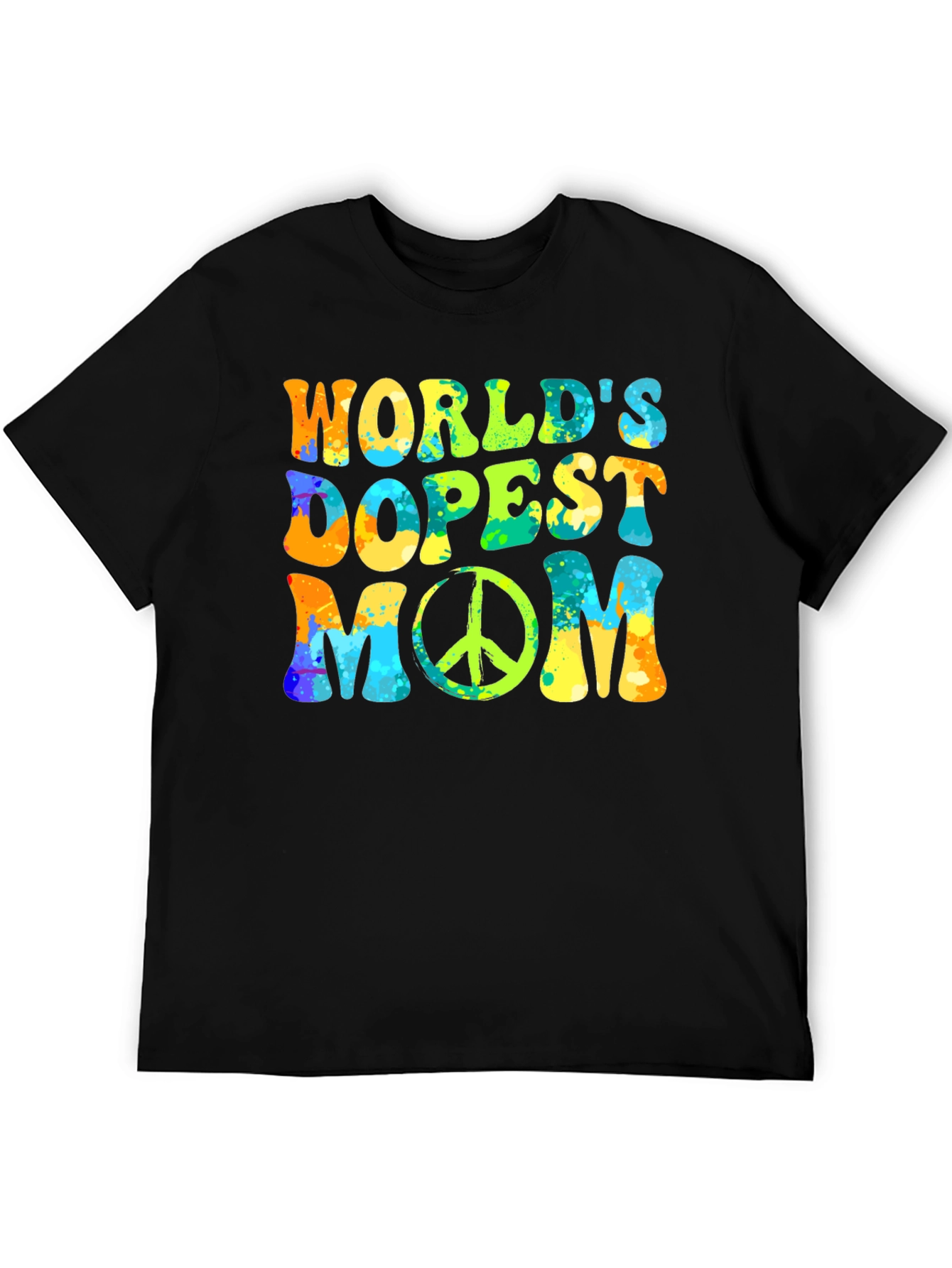 Worlds Dopest Mom T-Shirt: Retro Peace Sign Design
