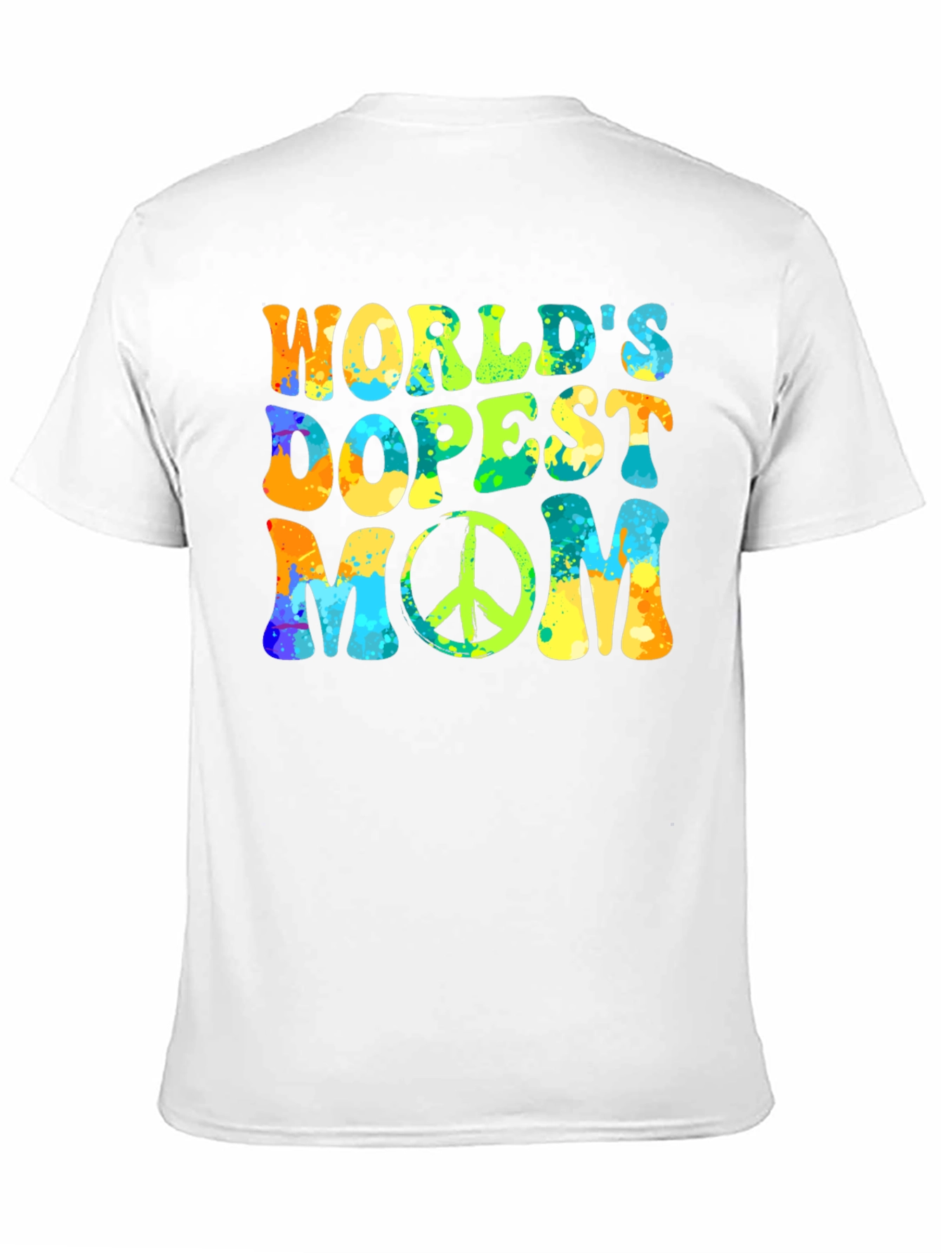 Worlds Dopest Mom T-Shirt: Retro Peace Sign Design
