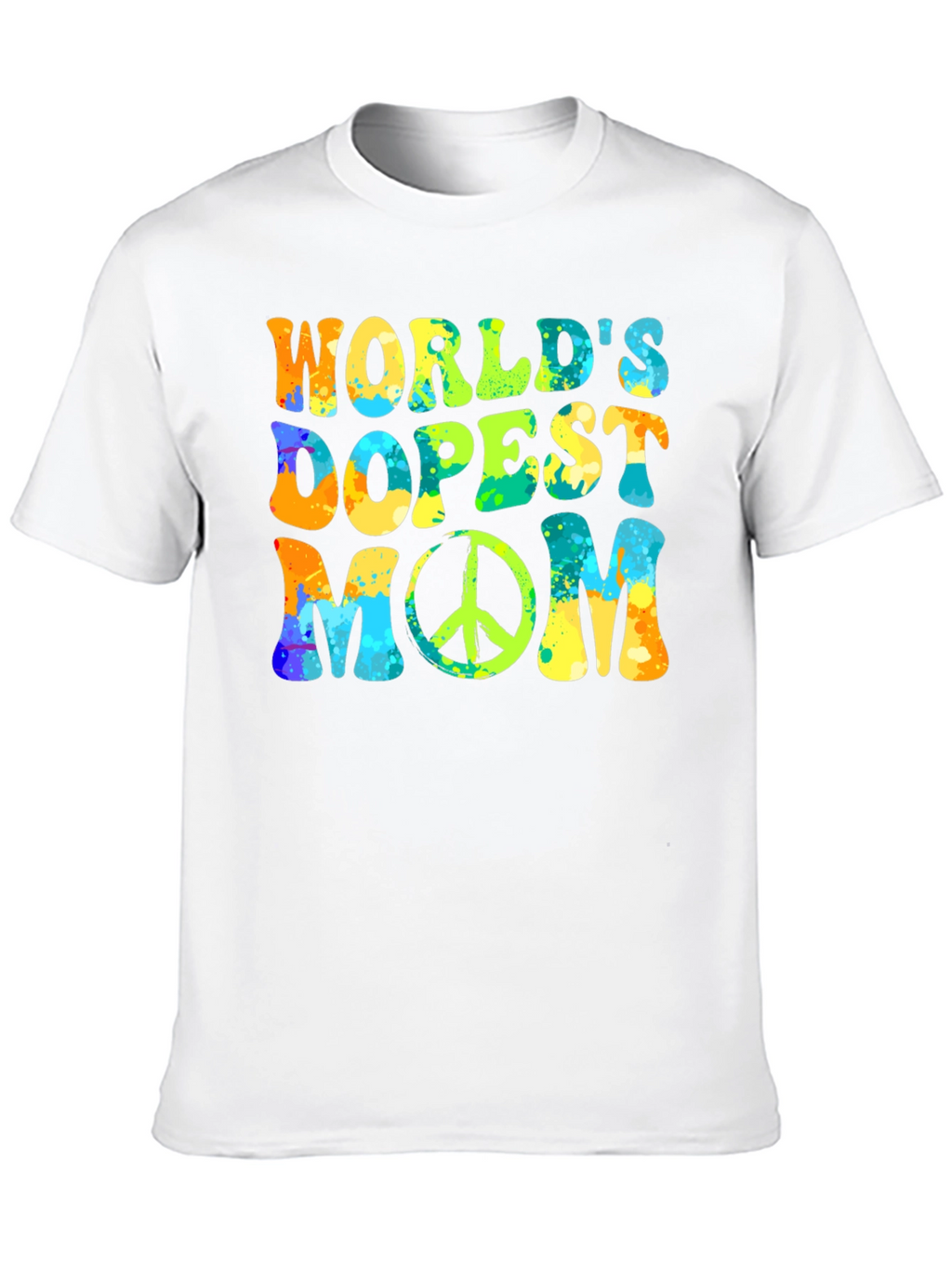 Worlds Dopest Mom T-Shirt: Retro Peace Sign Design