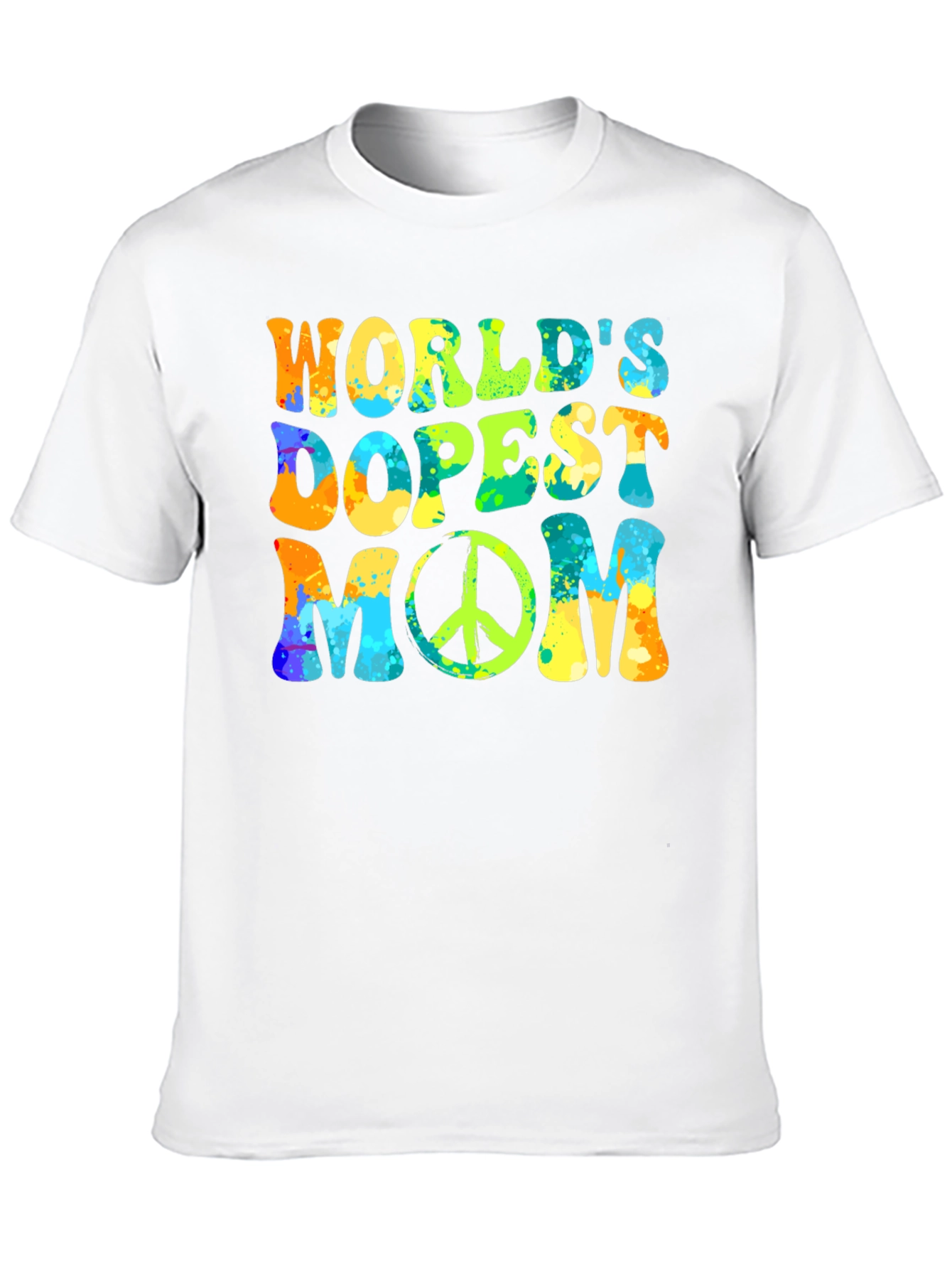 Worlds Dopest Mom T-Shirt: Retro Peace Sign Design