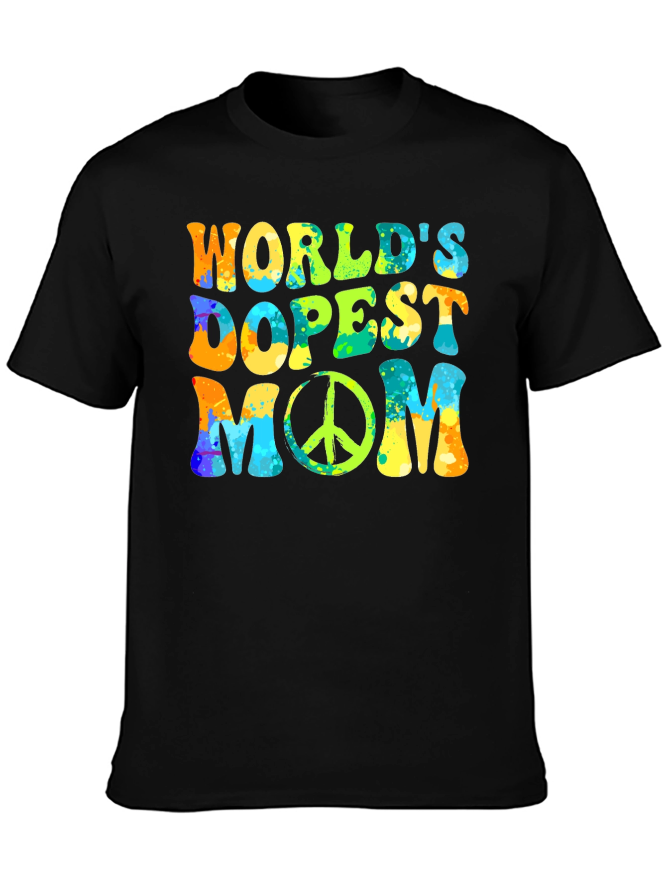 Worlds Dopest Mom T-Shirt: Retro Peace Sign Design