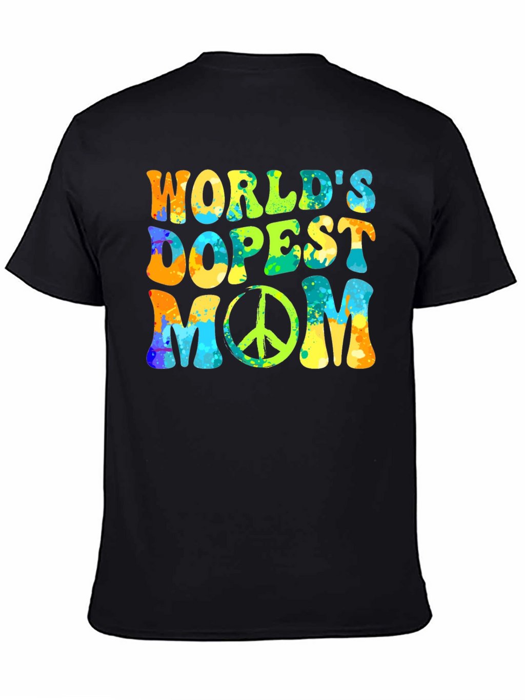 Worlds Dopest Mom T-Shirt: Retro Peace Sign Design