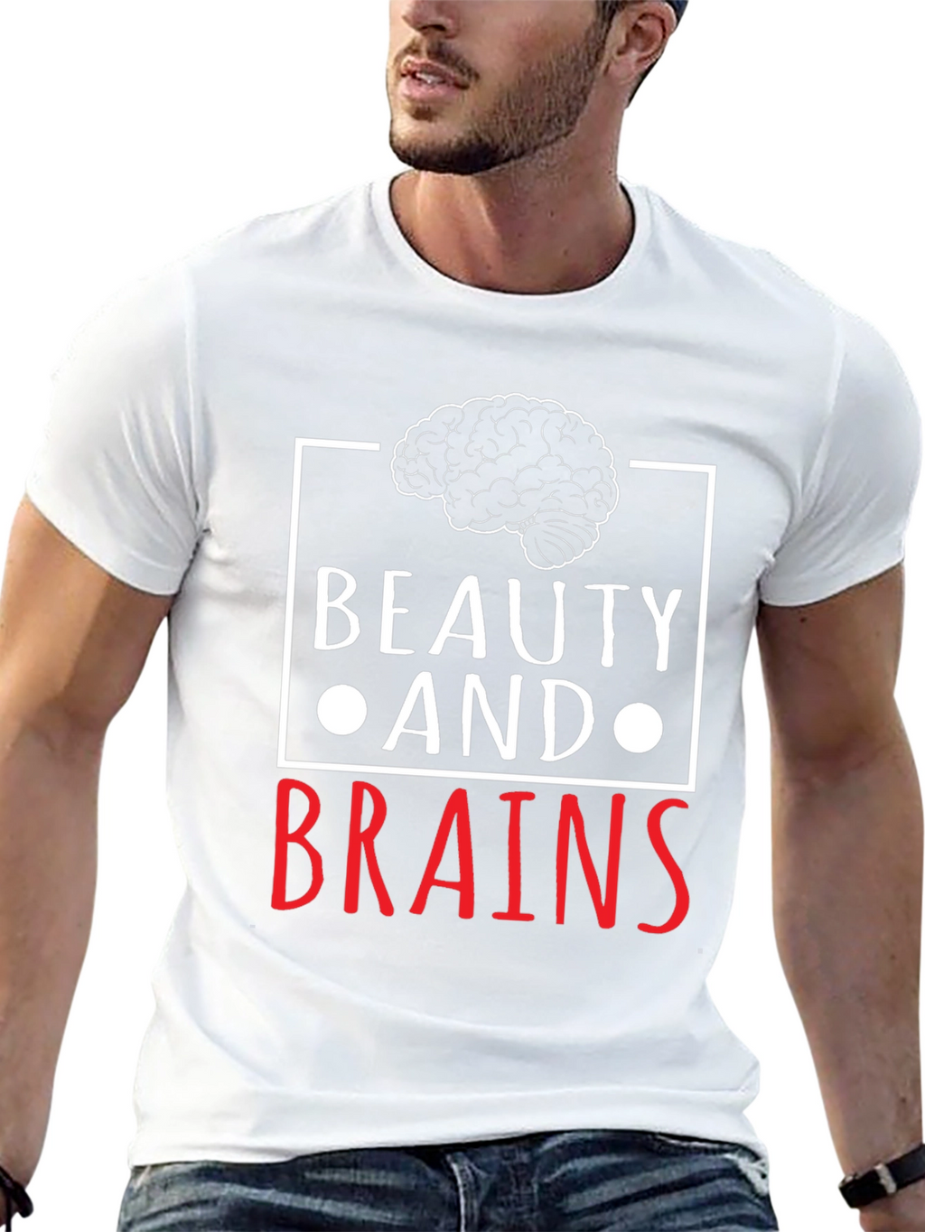 Beauty and Brains Graphic T-Shirt - Unisex