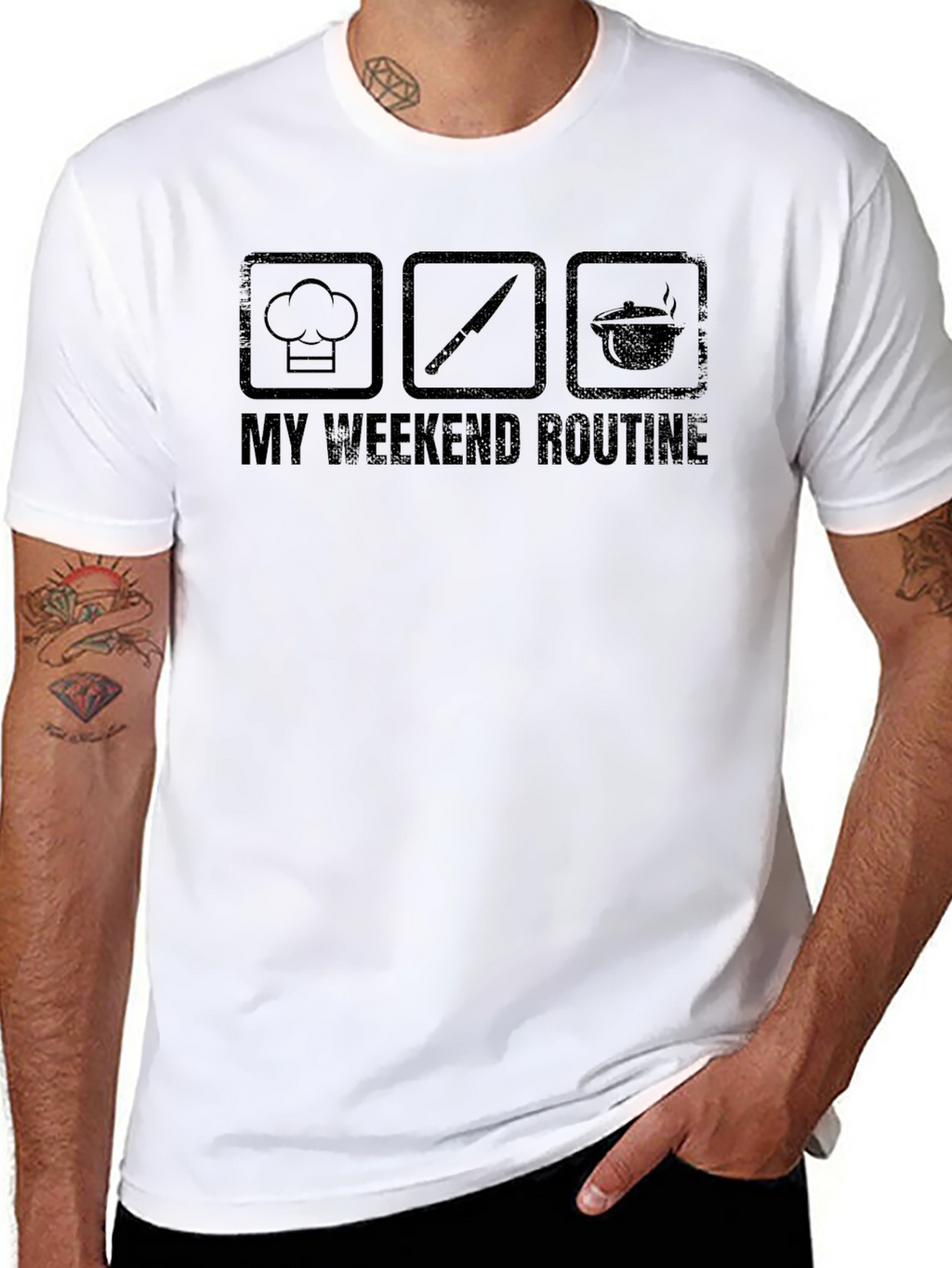 Chef Weekend Routine T-Shirt - Cooking Hobby Tee