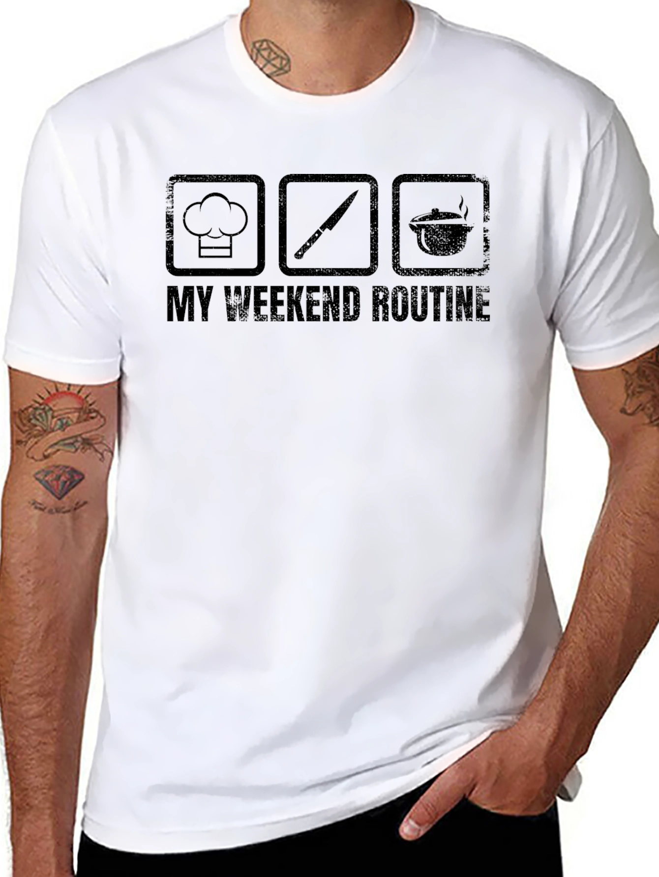 Chef Weekend Routine T-Shirt - Cooking Hobby Tee