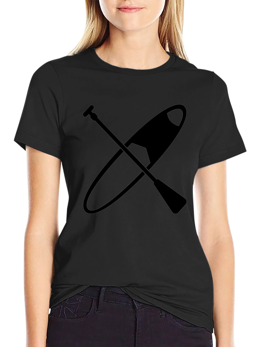 Paddle Board T-Shirt - Black Graphic Tee