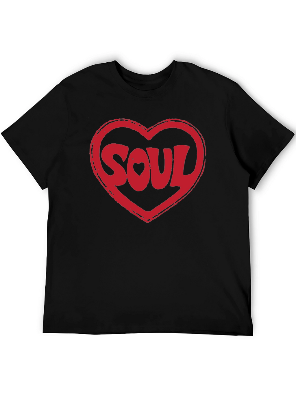Soul Heart Graphic T-Shirt - Soft Black Tee