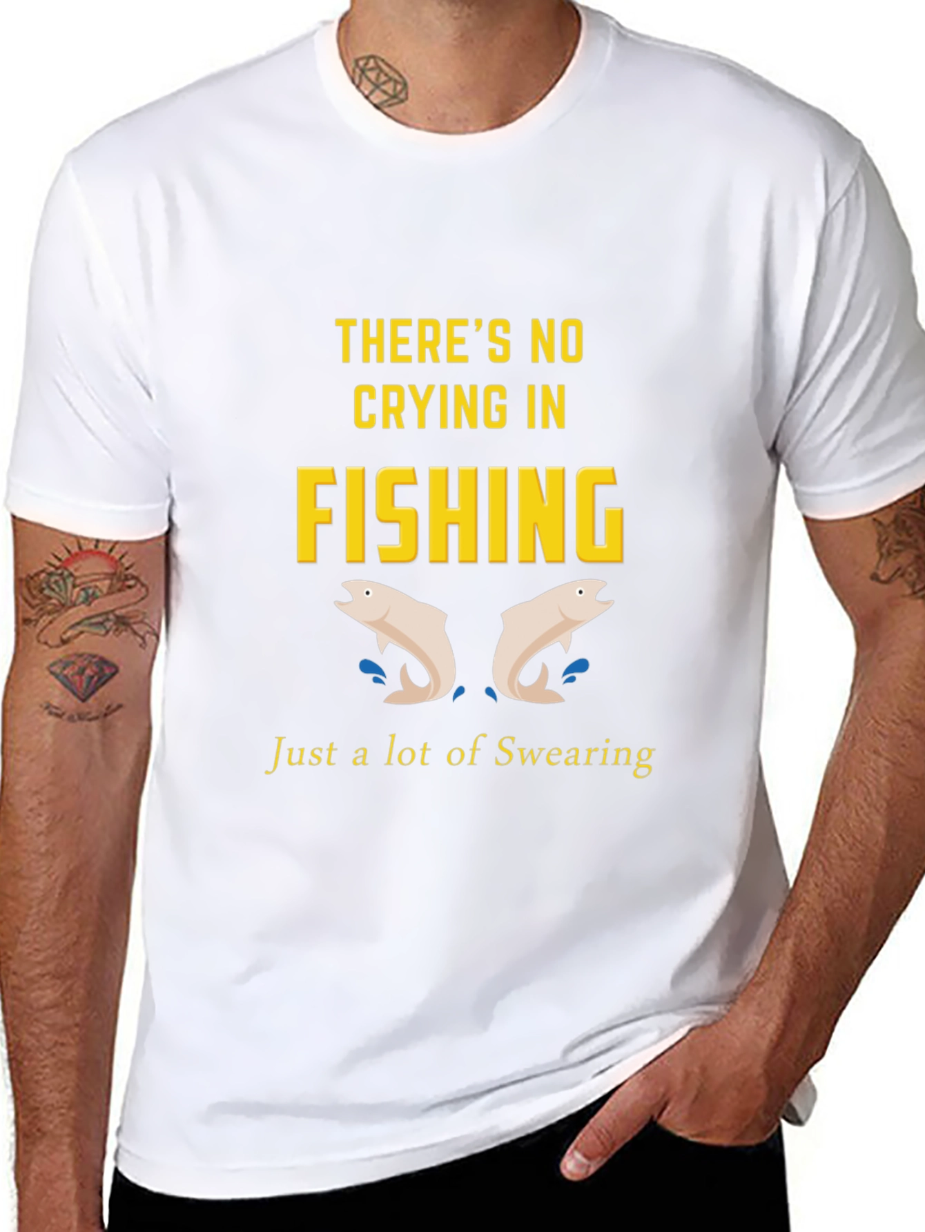 Theres No Crying in Fishing Graphic Tee