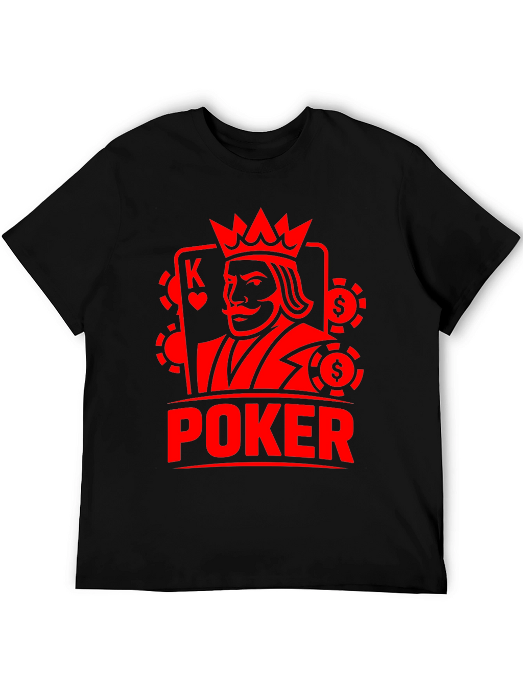 Poker King Graphic Tee - Casino Card Game Shirt