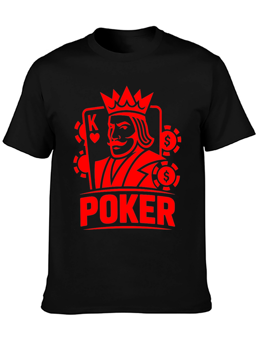 Poker King Graphic Tee - Casino Card Game Shirt