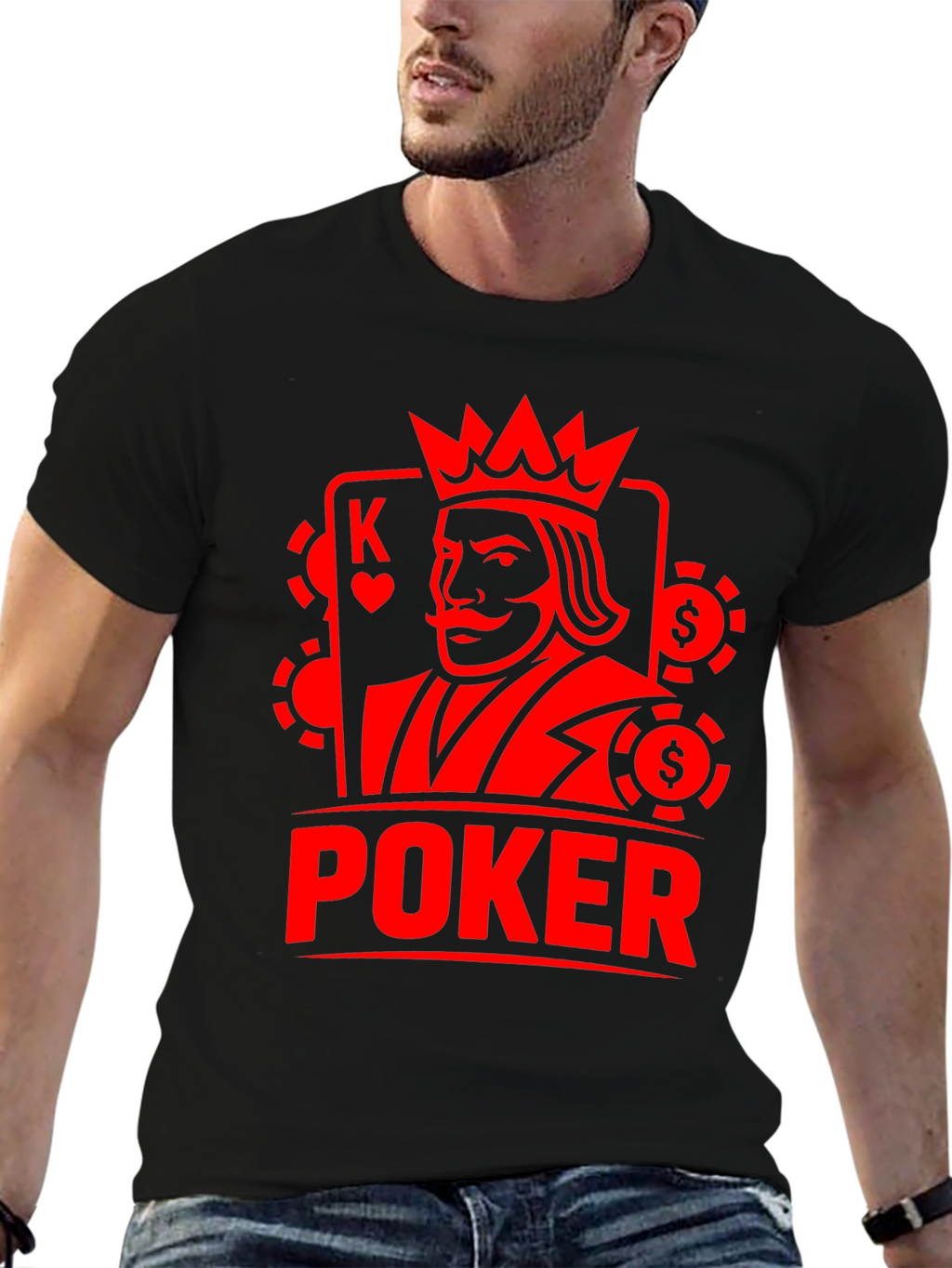 Poker King Graphic Tee - Casino Card Game Shirt