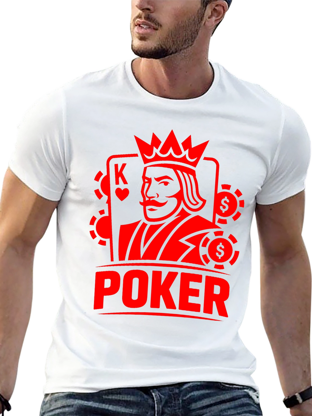 Poker King Graphic Tee - Casino Card Game Shirt
