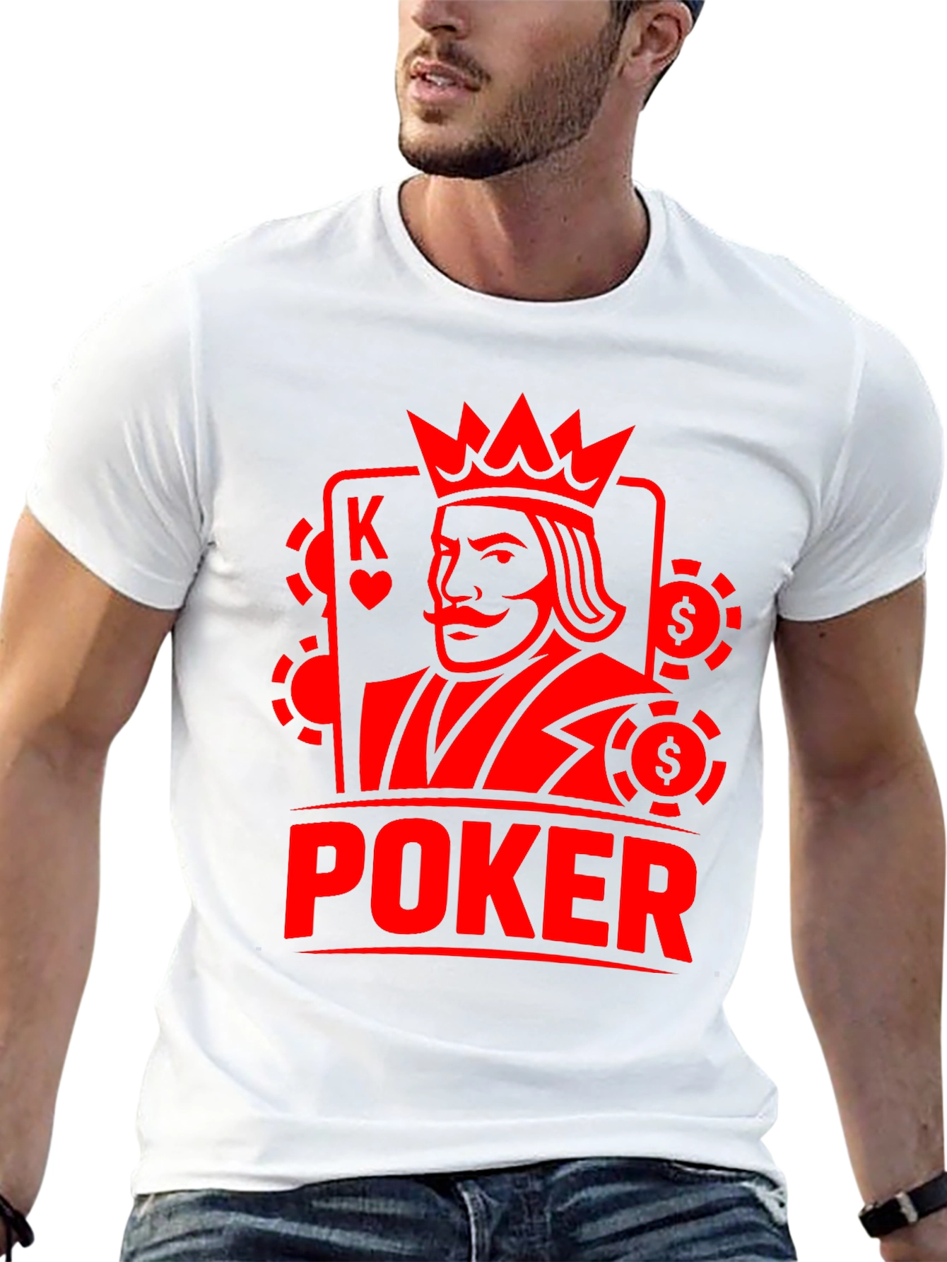 Poker King Graphic Tee - Casino Card Game Shirt