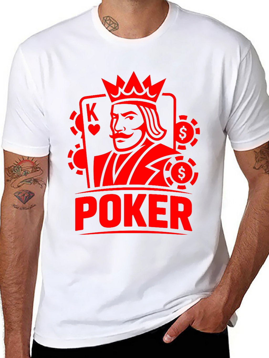 Poker King Graphic Tee - Casino Card Game Shirt