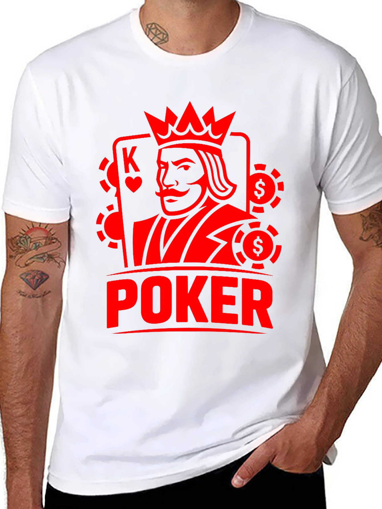 Poker King Graphic Tee - Casino Card Game Shirt