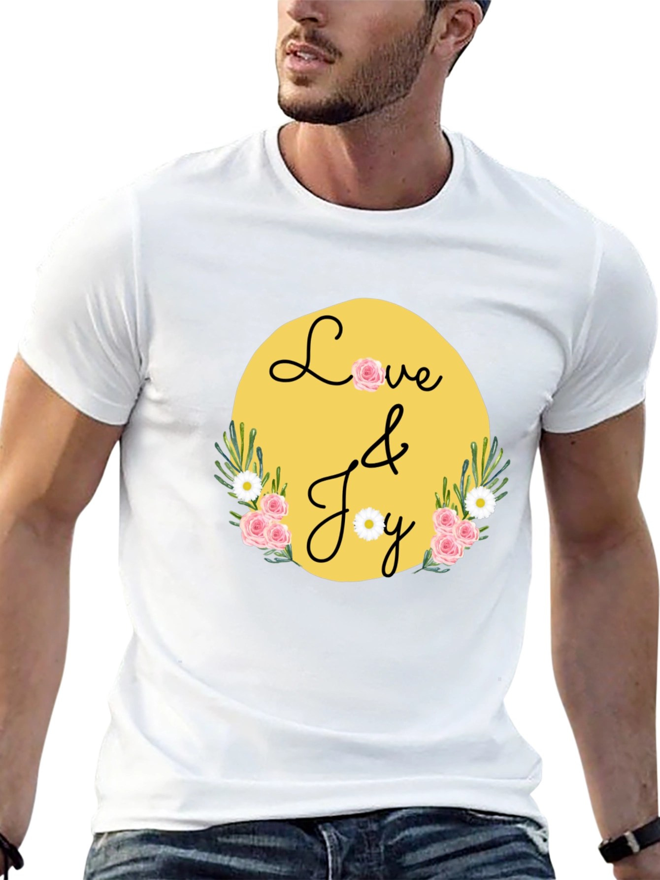 Love & Joy Graphic Tee - Black Casual Shirt