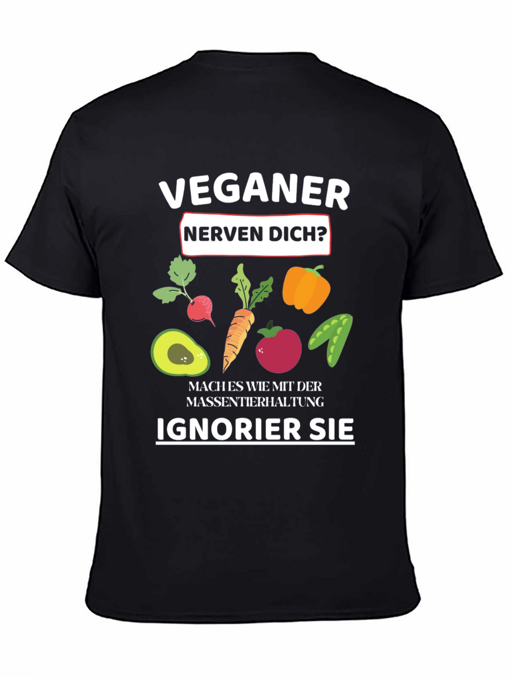 Vegan Slogan T-Shirt - Black Vegan Humor Tee