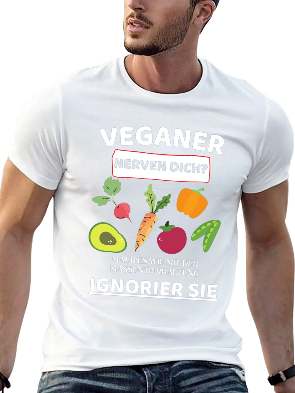 Vegan Slogan T-Shirt - Black Vegan Humor Tee